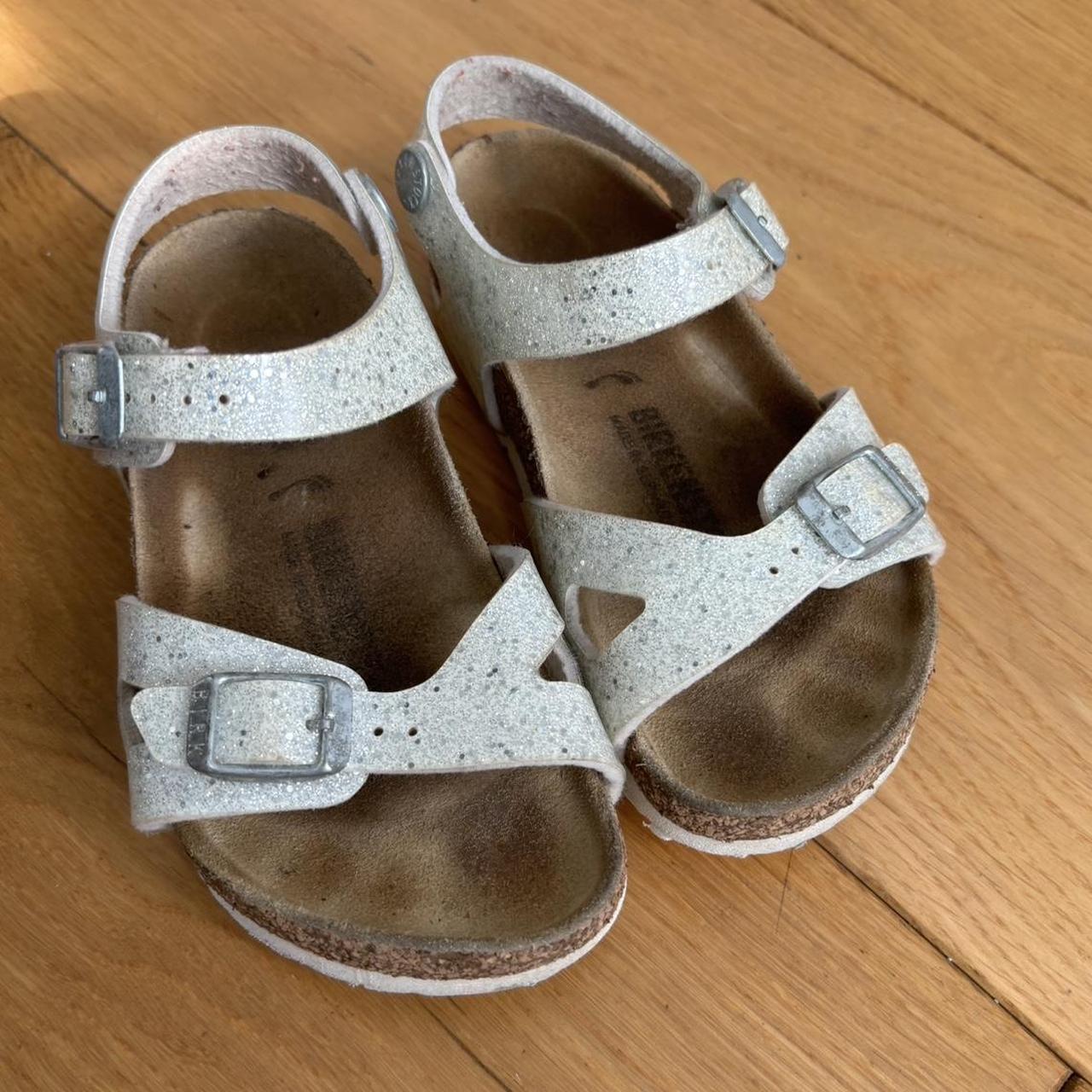 Silver sparkle birkenstock on sale