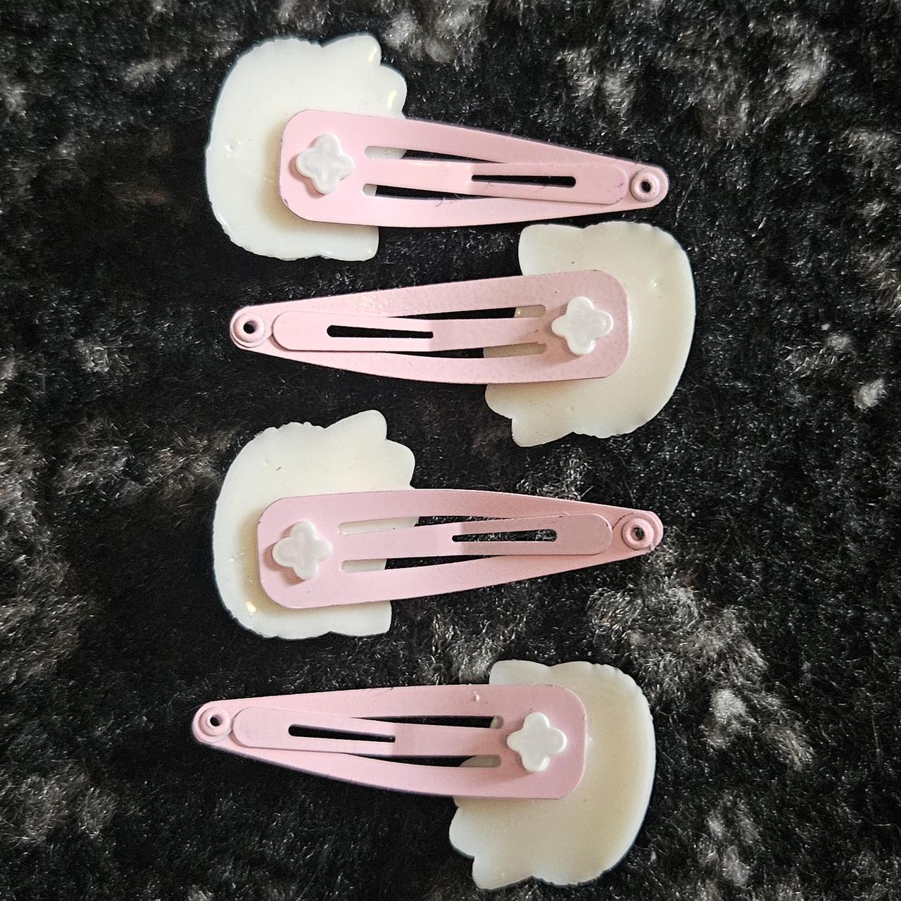 Women's White and Pink Hair-accessories (2)