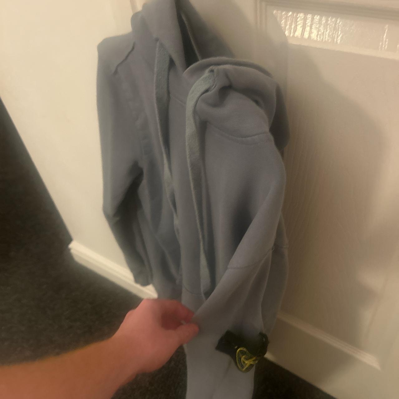 light blue stone island jumper size small will fit a... Depop