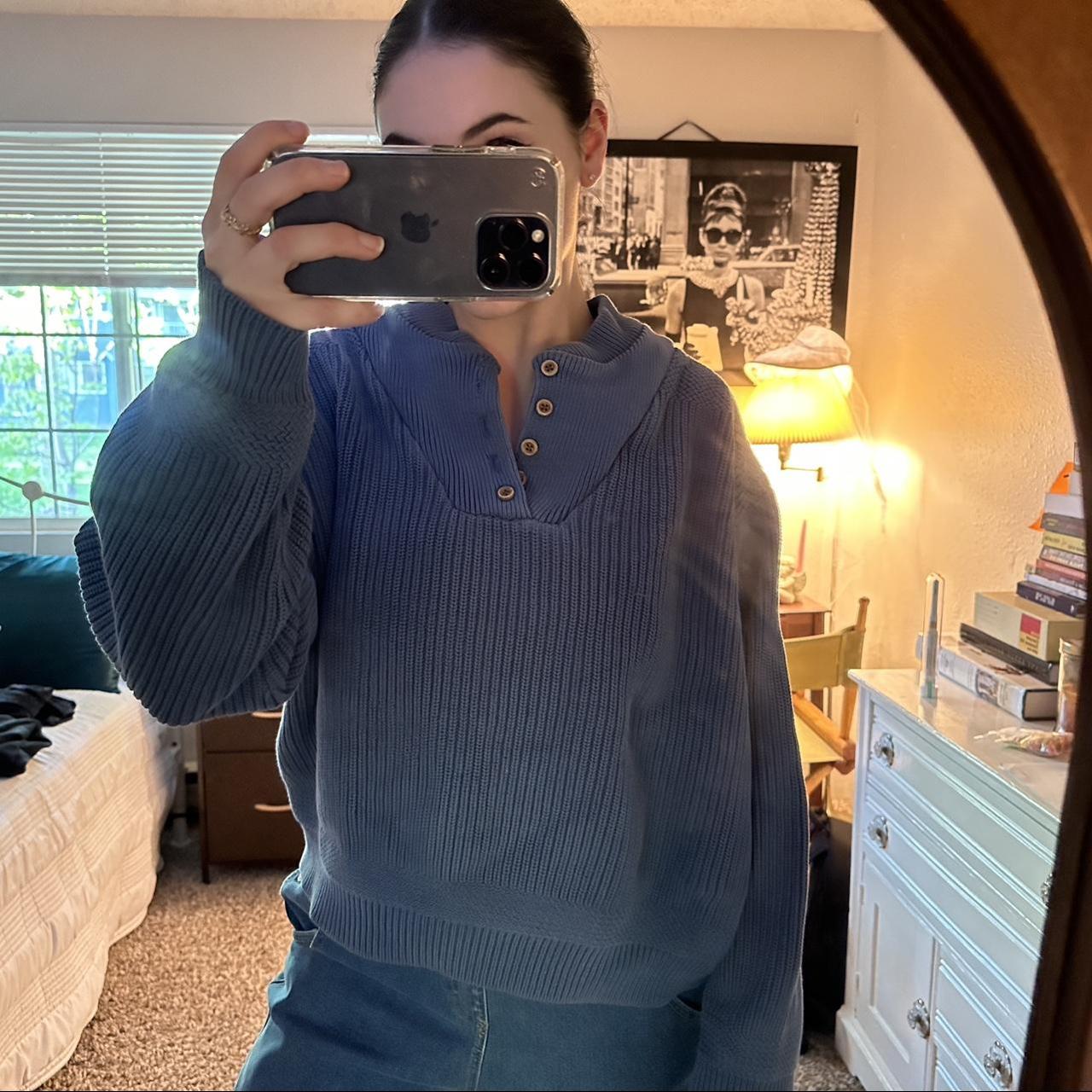 VINTAGE CABELAS BLUE SWEATER super cute and Depop