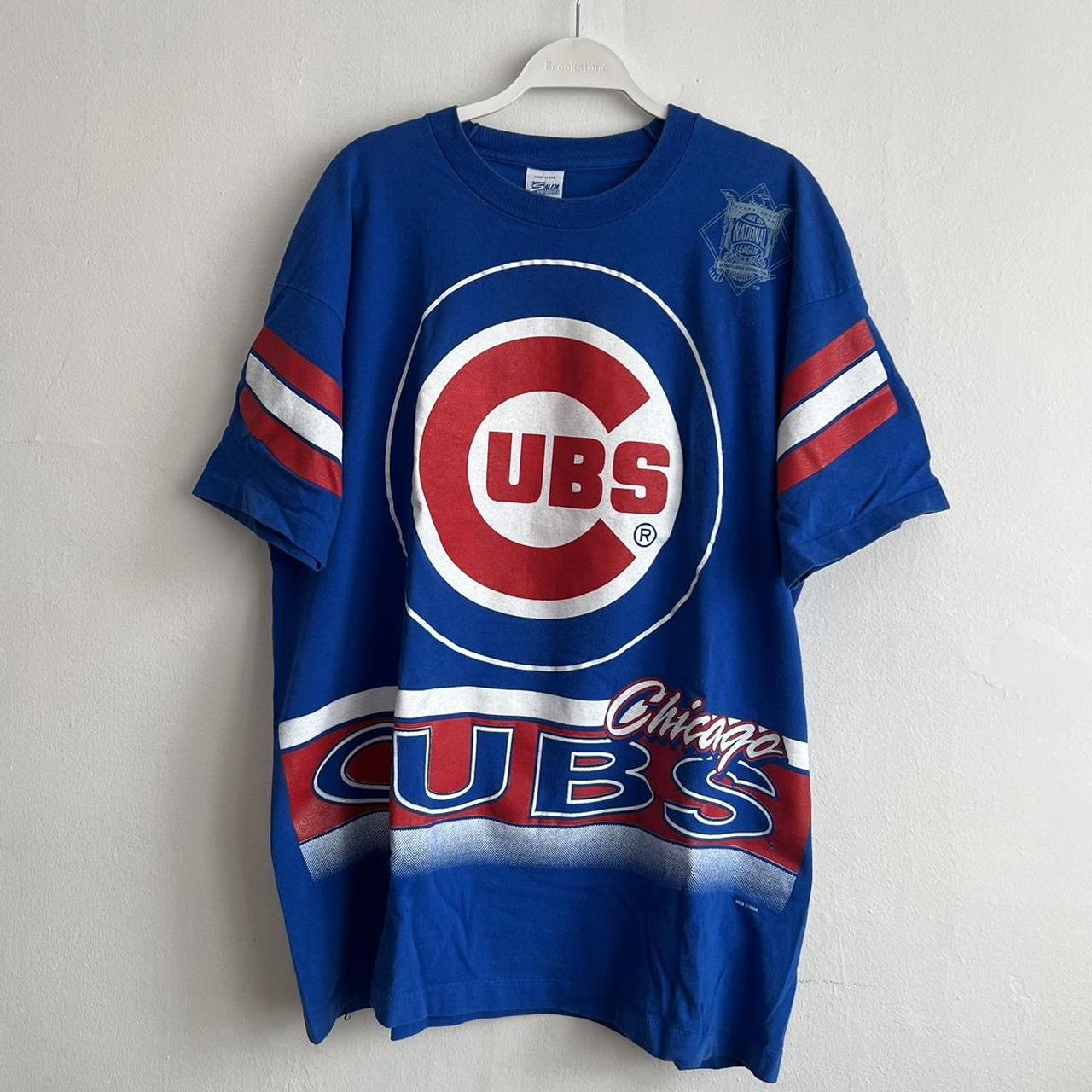 Vintage 1994 Chicago Cubs 3/4 tshirt XL Vintage - Depop