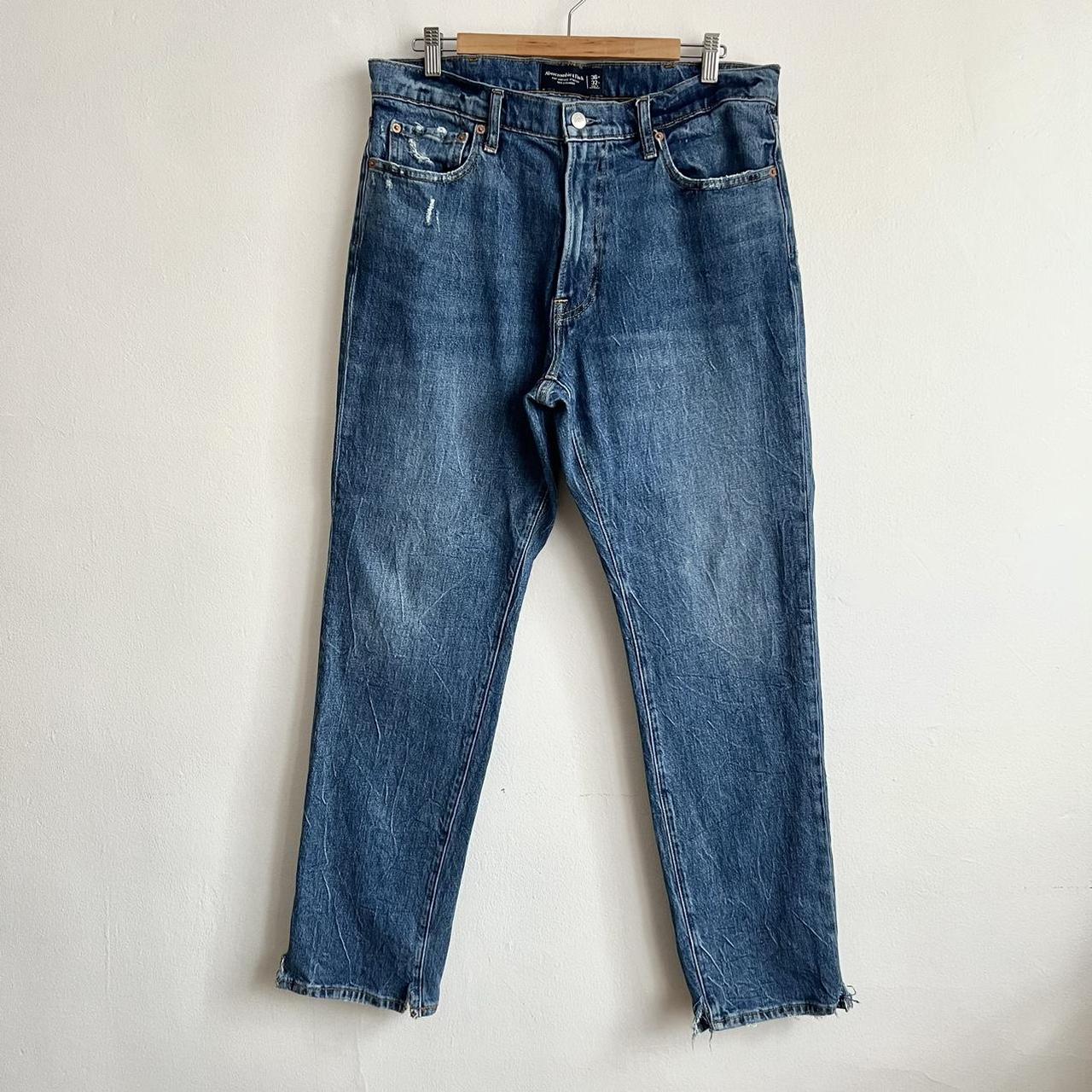 Abercrombie & Fitch 90s Straight Fit Jeans - Size:... - Depop