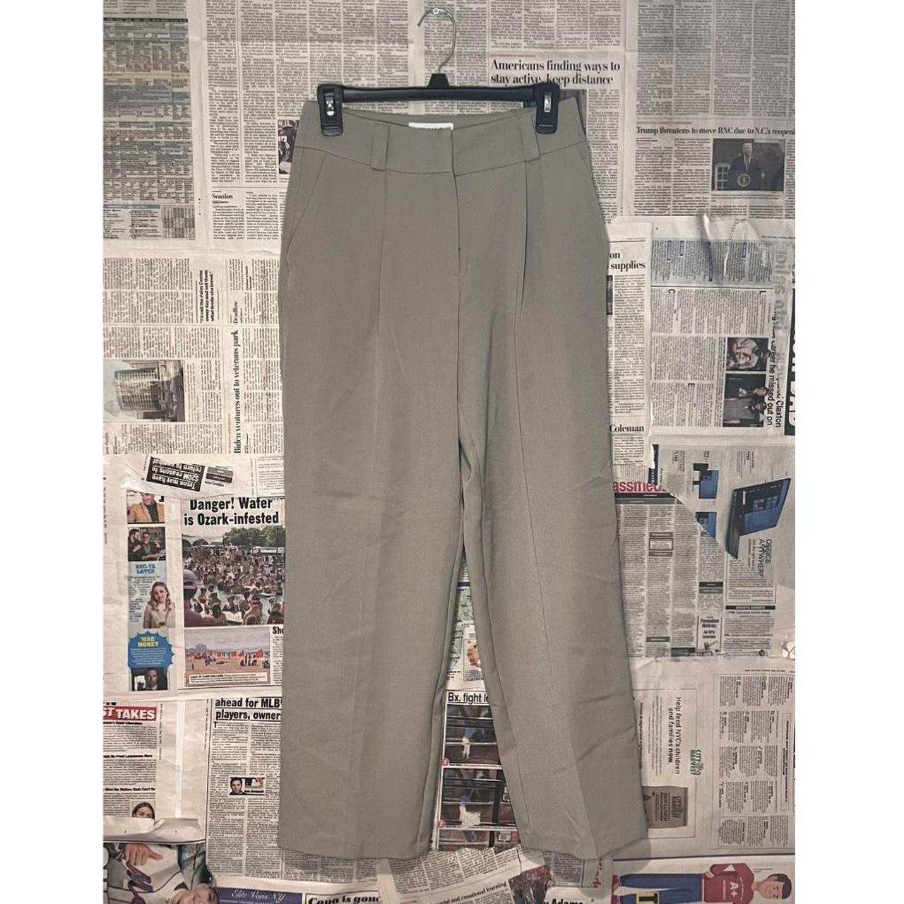 Primark Women's Green and Brown Trousers Depop