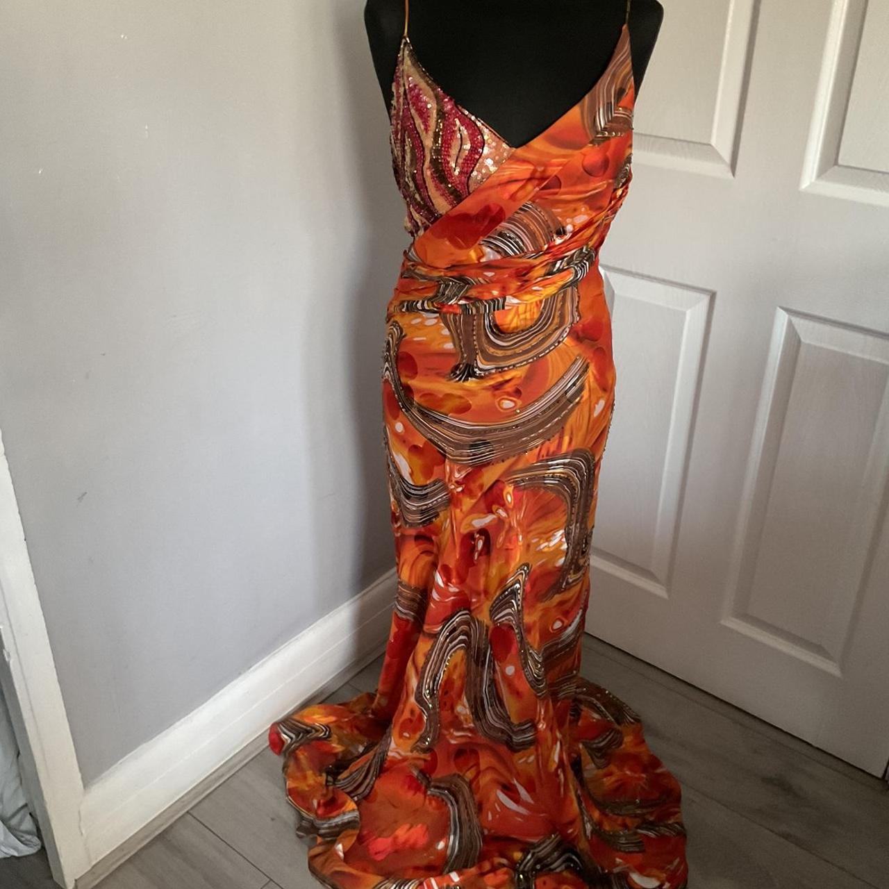 Vintage embellished floor length dress y2k Such a... - Depop