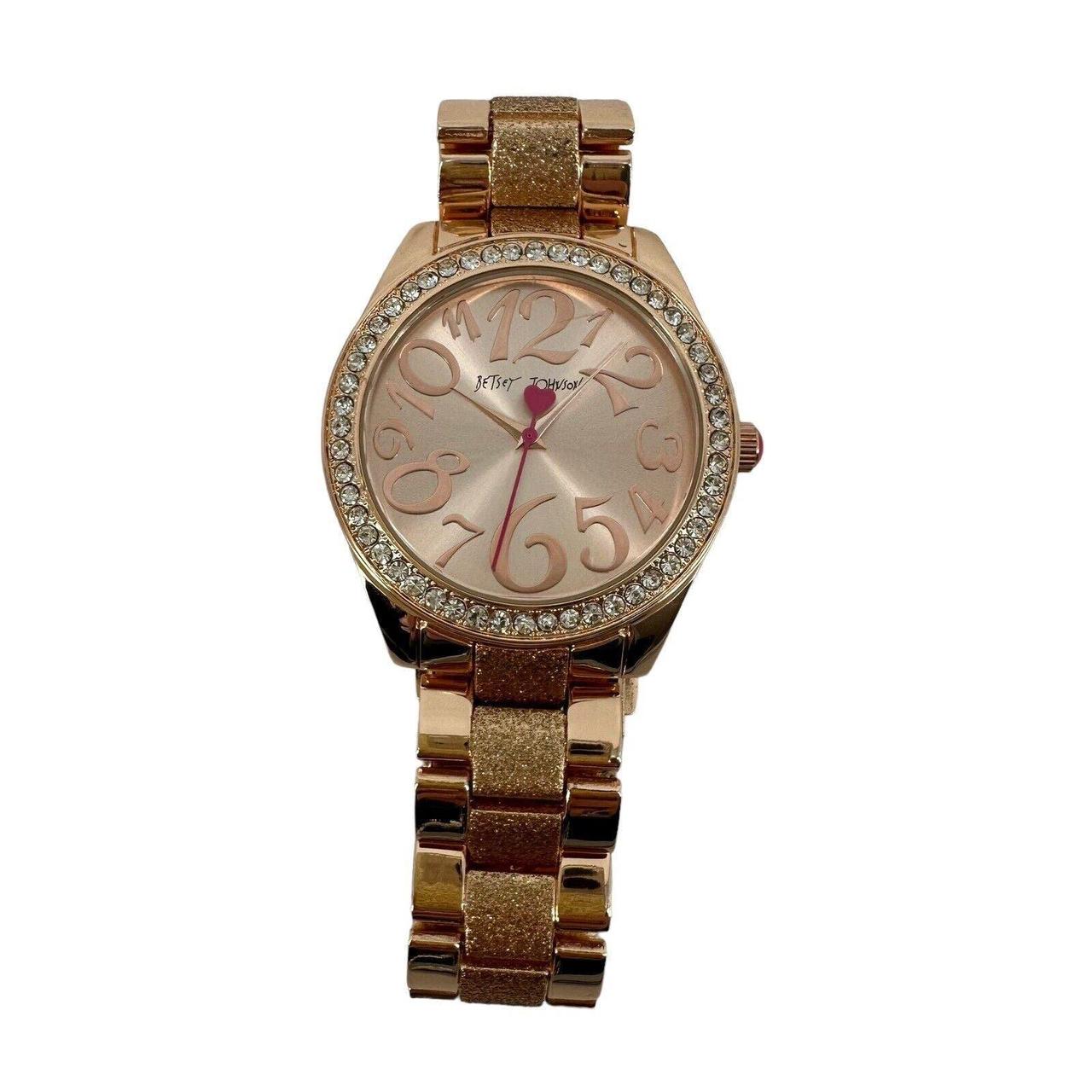 Betsey johnson rose gold watch best sale