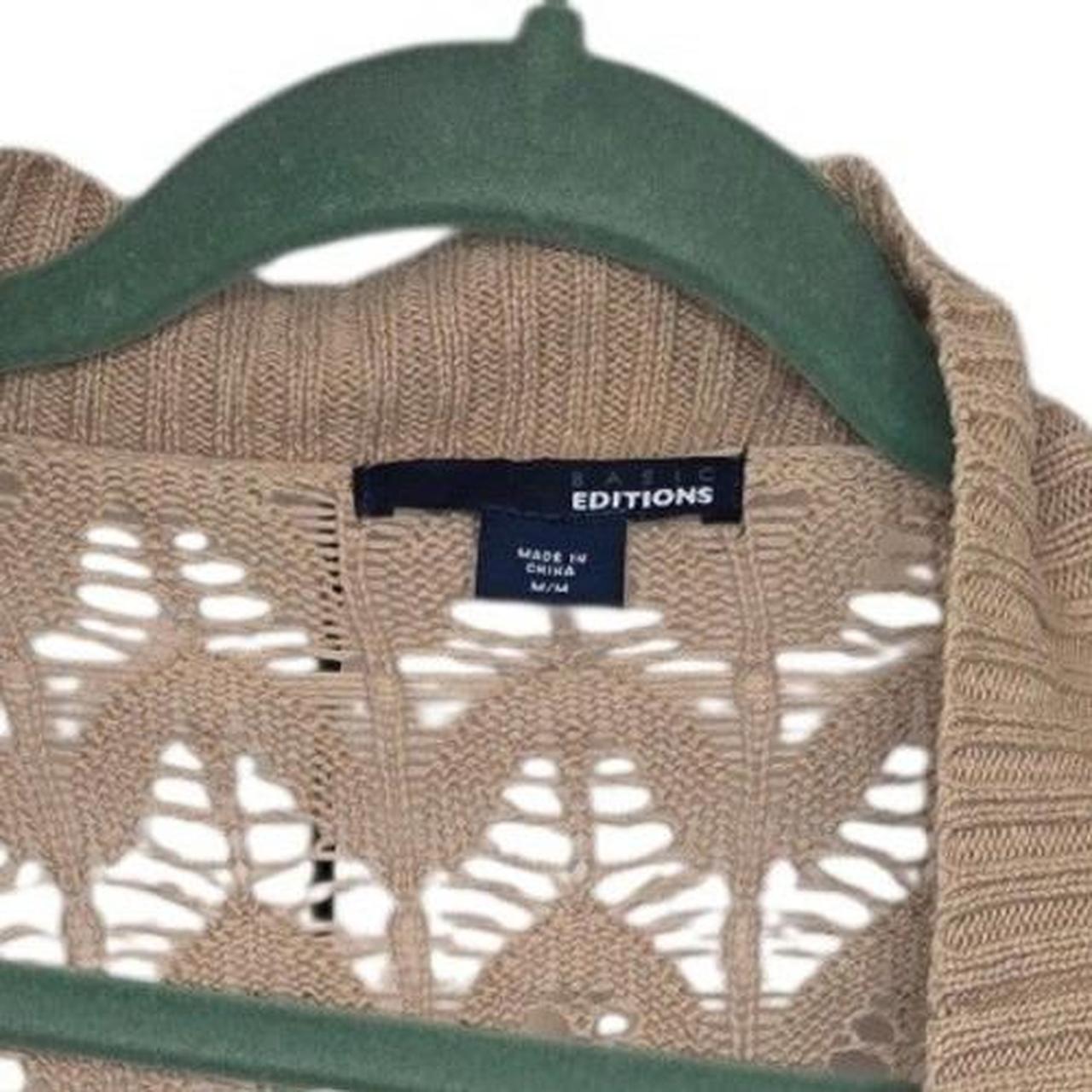 Basic Editions Women's Cardigan - Tan - M – Basic… - image 3