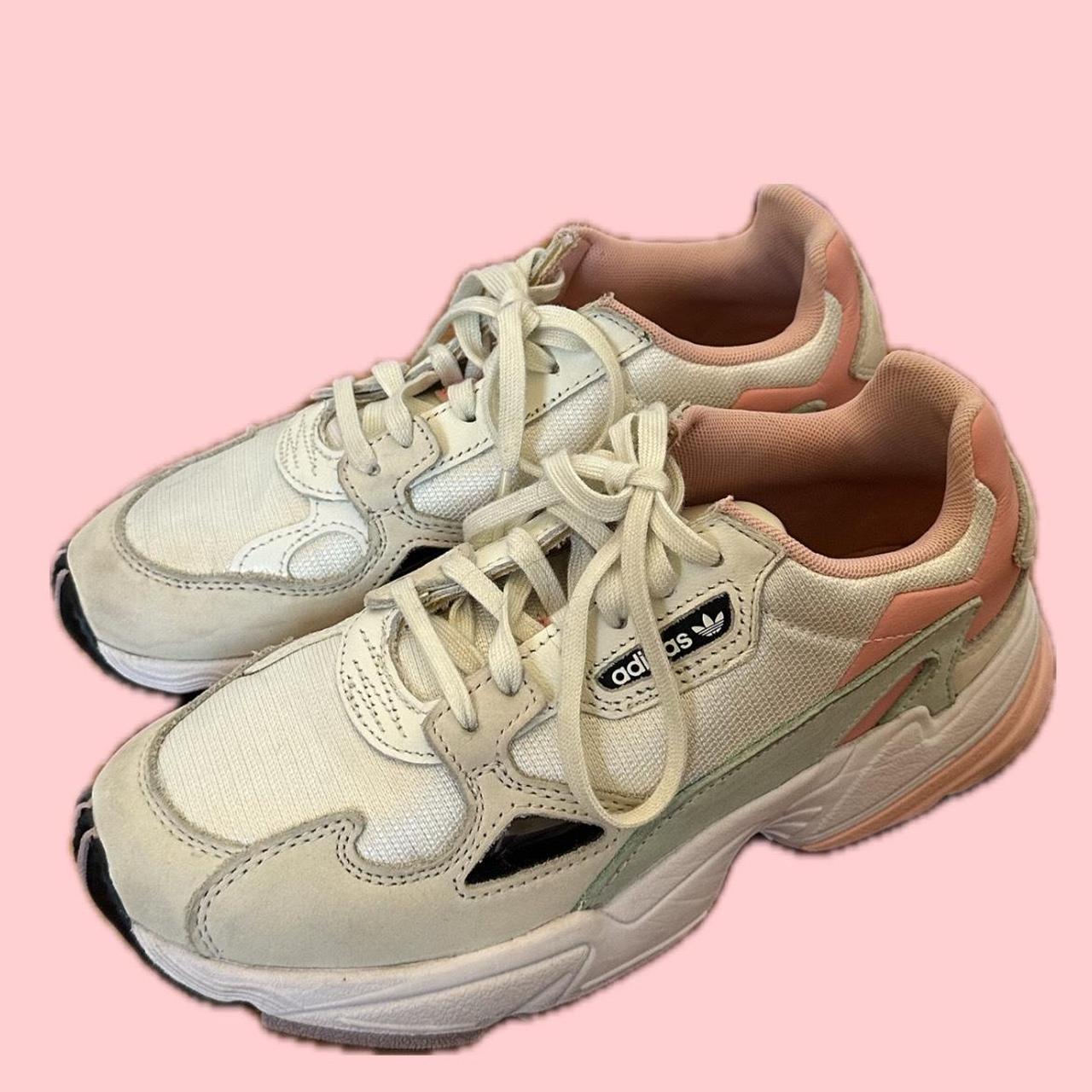 Adidas falcon raw white best sale trace pink