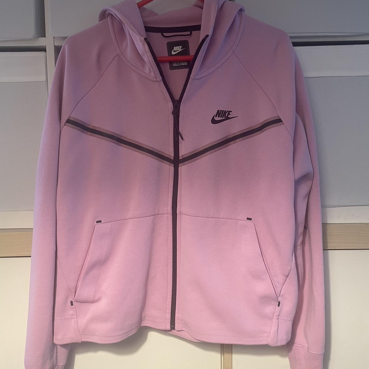 womens pink nike tech tracksuit