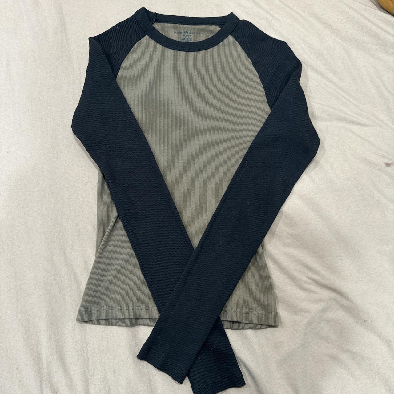 Brandy Melville Bella top brown and black barely... Depop