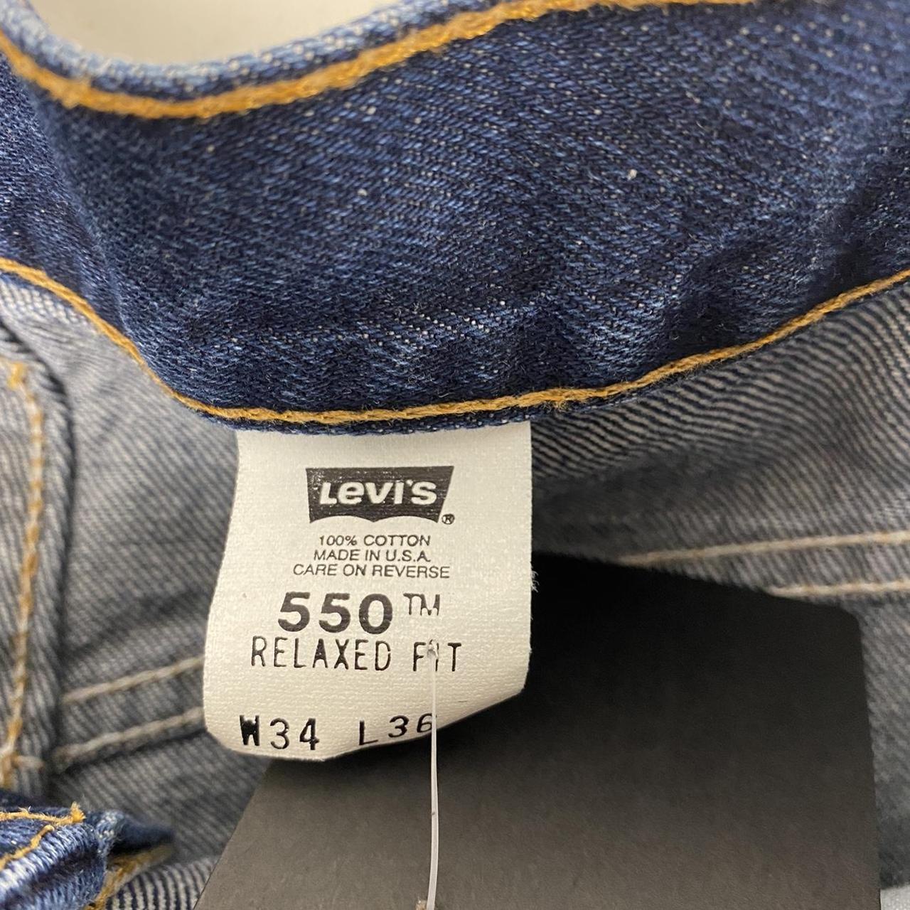 90’s Levi’s 550 Jeans. made in USA, 34 waist, 36in...