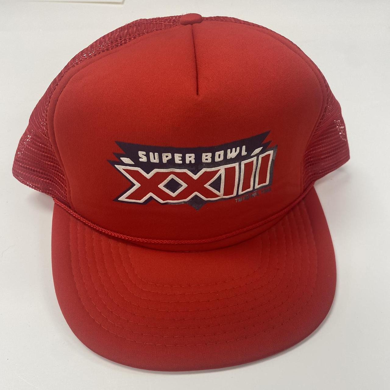 Super Bowl XXIII Vintage Trucker Hat Snapback Cap Red NFL Football