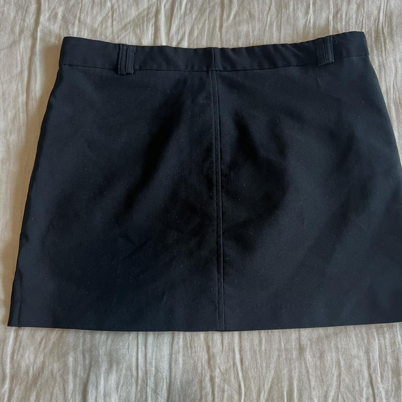 vintage black mini skirt size 6 #vintageminiskirt... - Depop