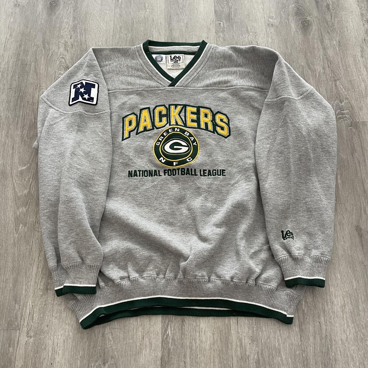 Vintage Green Bay Packers Gray Sweatshirt Gray Lee Football 