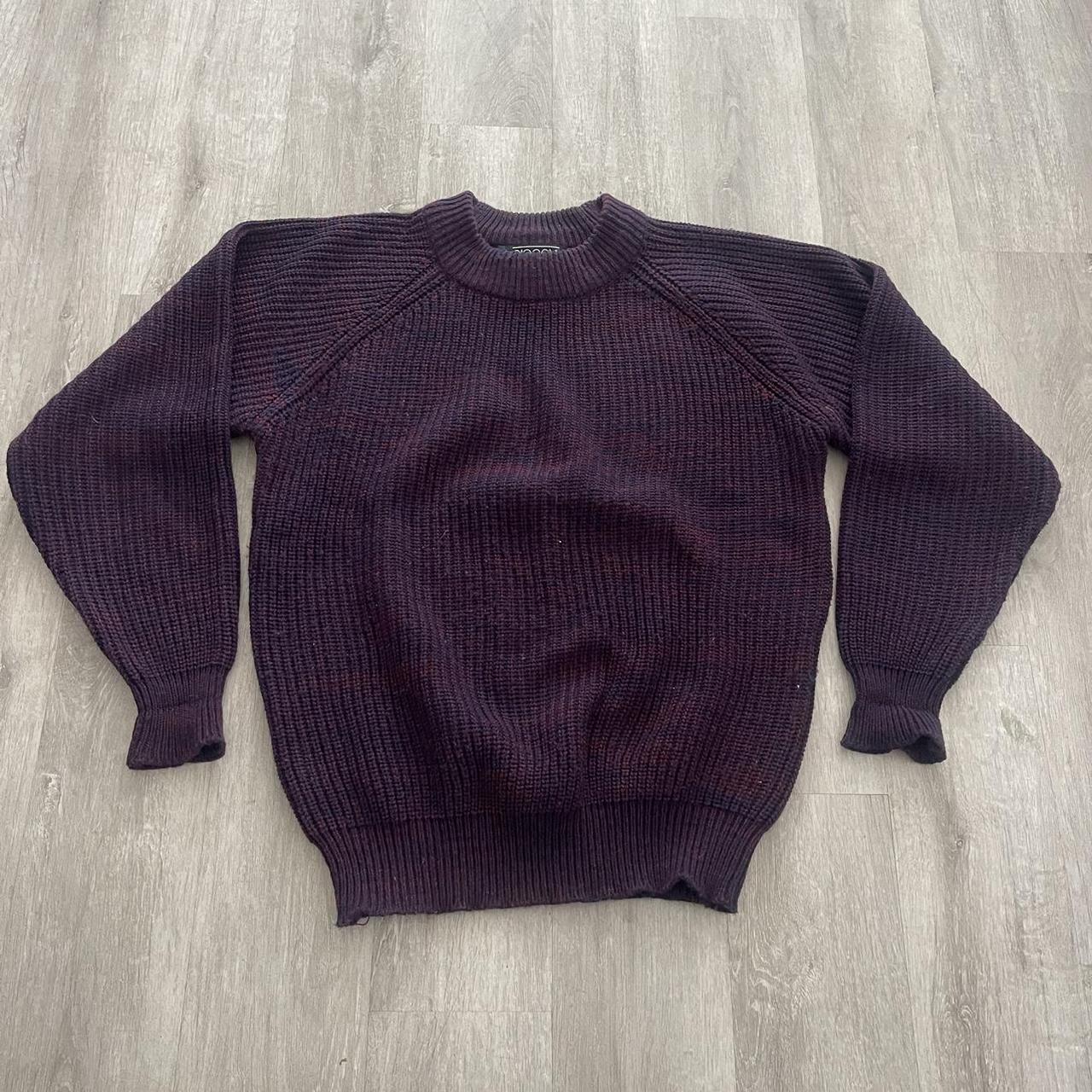 VTG 80’s Sasson Acrylic Grandpa Sweater Mens Large... - Depop