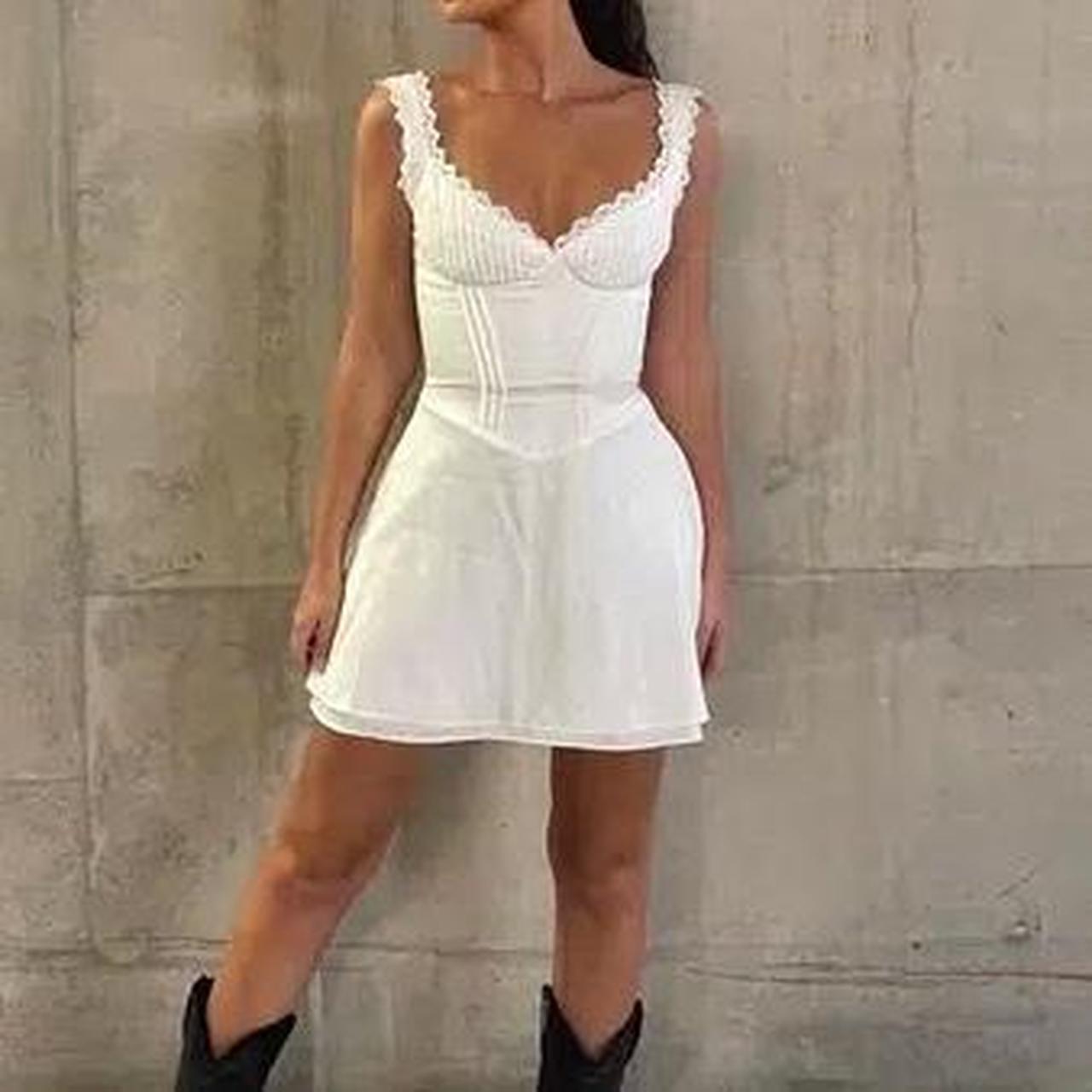 House of CB Tilly Dress Size s white never... Depop