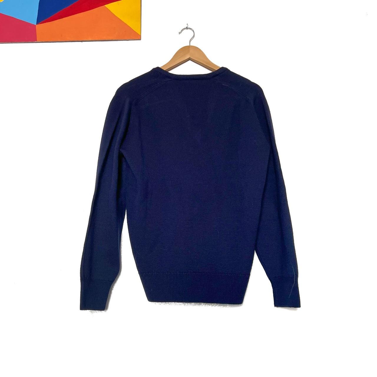 Edinburgh Woollen Mill Men's Navy and Blue Jumper | Depop