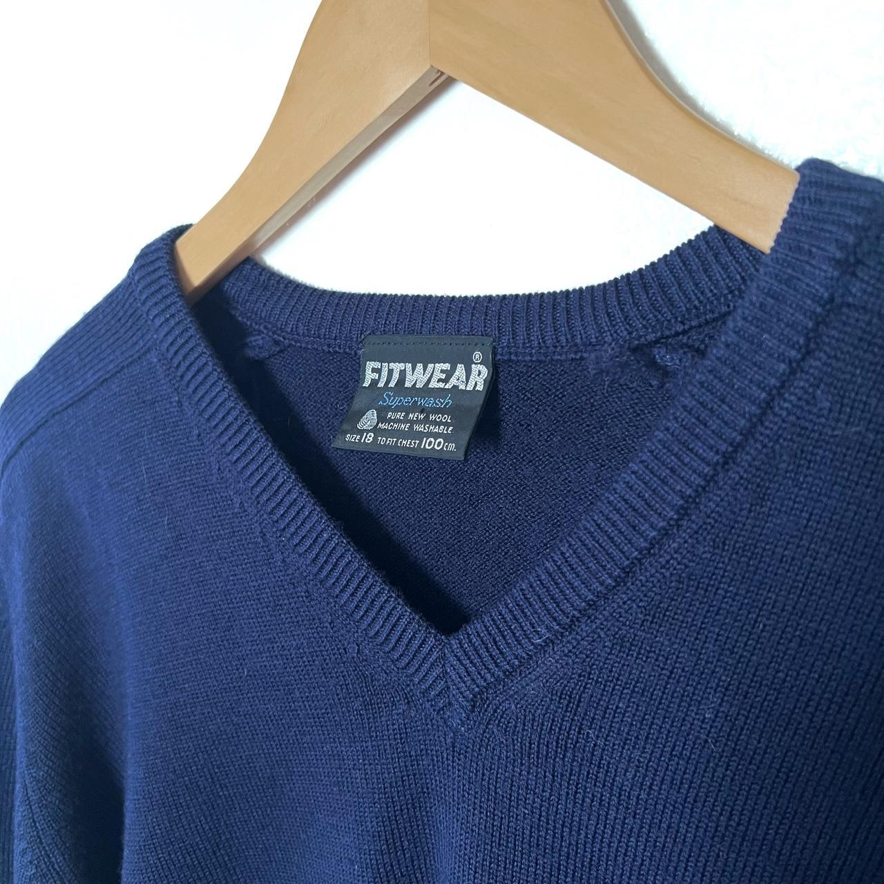 Edinburgh Woollen Mill Men's Navy and Blue Jumper Depop