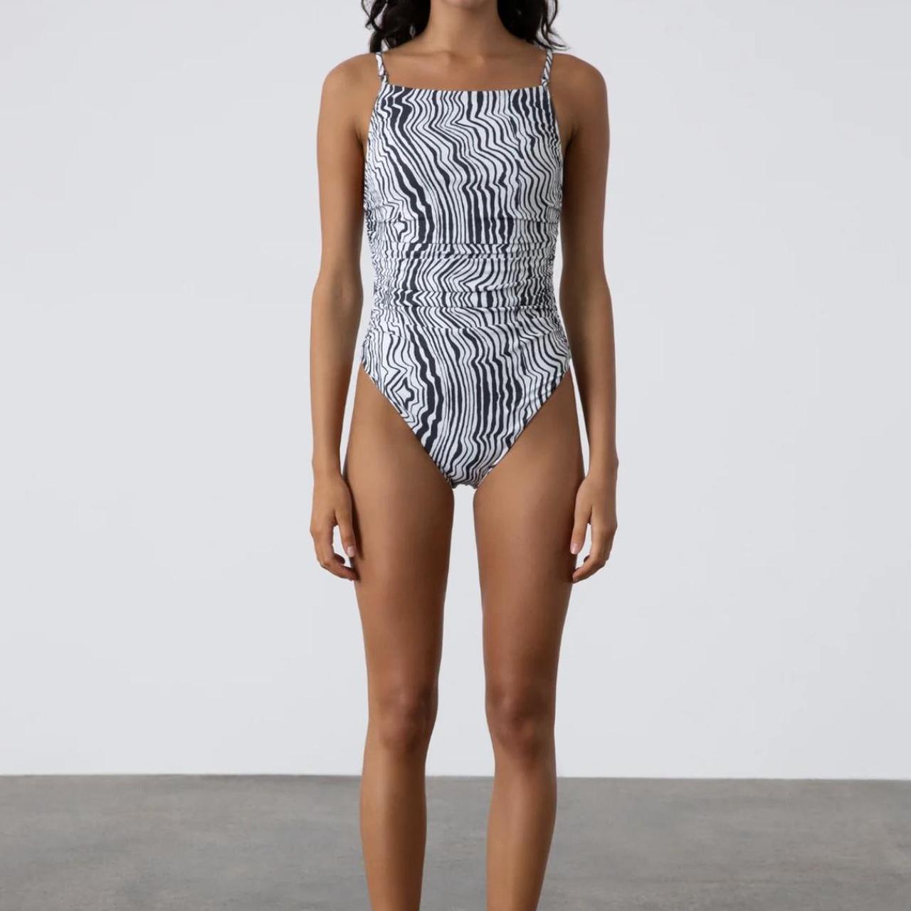 Zulu and Zephyr ripple stripe one piece swimsuit | Depop