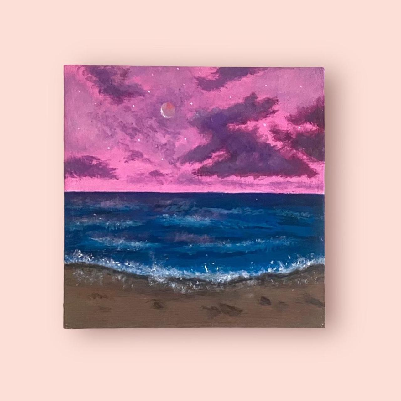 acrylic sunset painting Original seascape painting... - Depop
