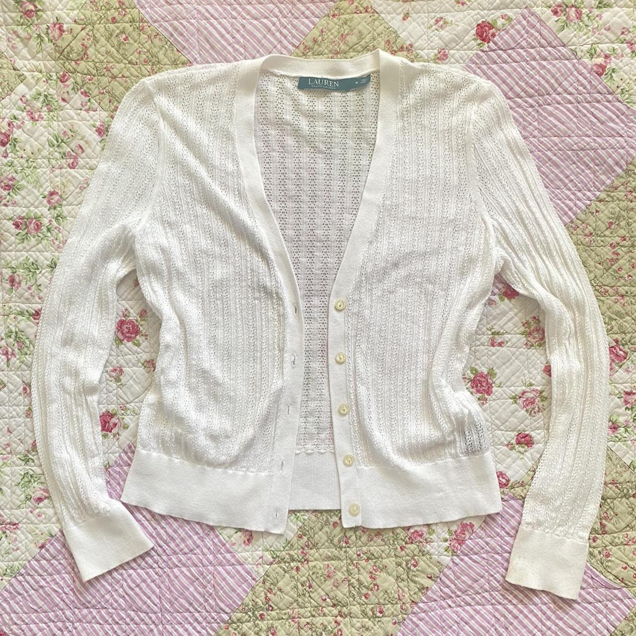 Abercrombie Fitch Women S White Cardigan Depop