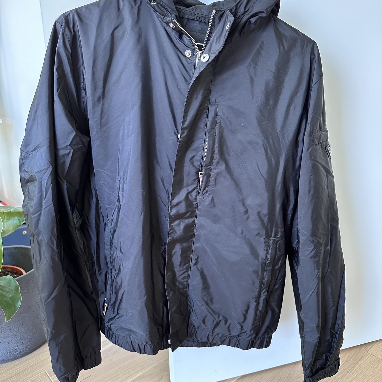 Prada black nylon windbreaker SIZE 52 #prada... - Depop