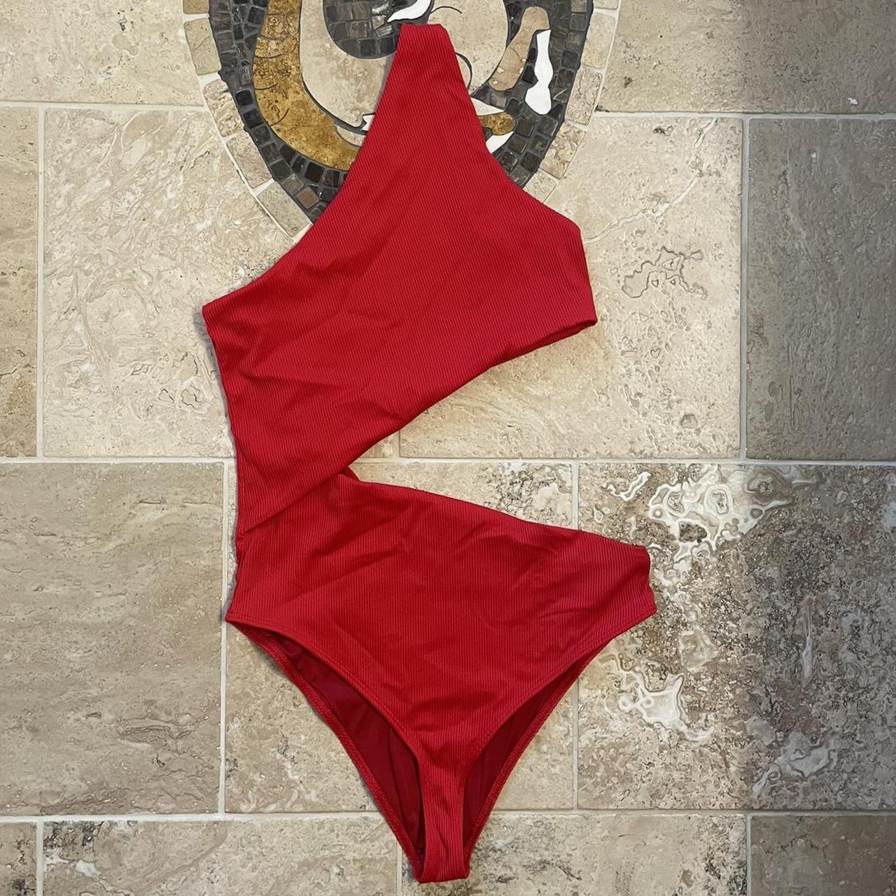 Beach Riot Women's Red Swimsuit-one-piece | Depop