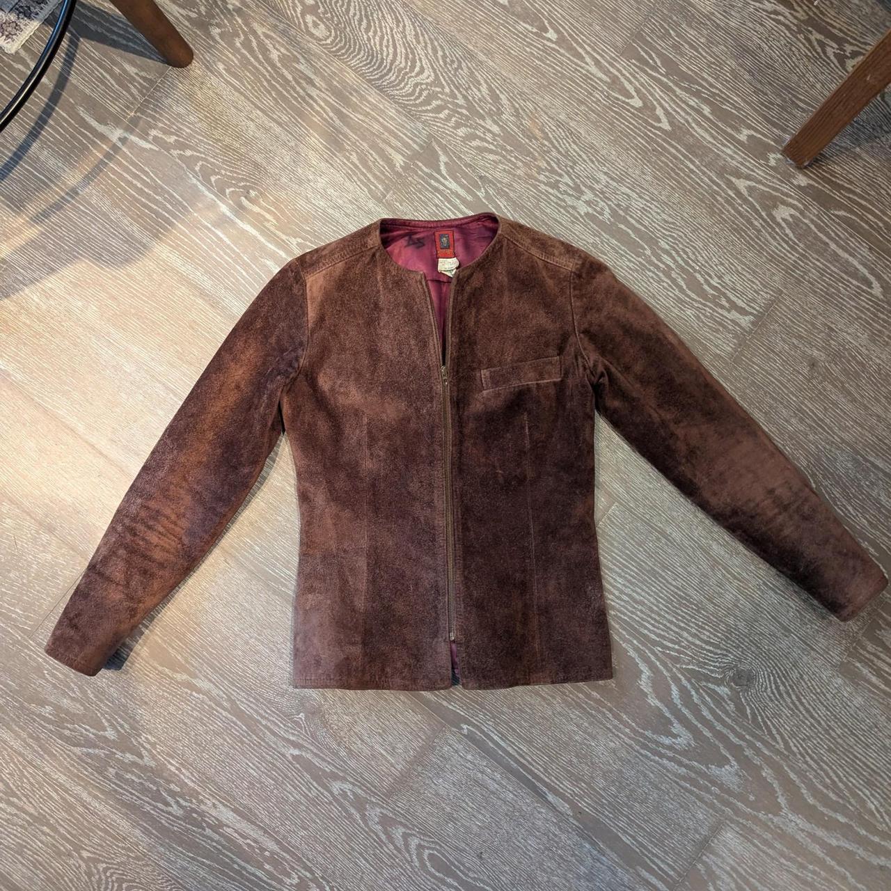 Vintage Anne Klein Suede Jacket Genuine 100 Depop