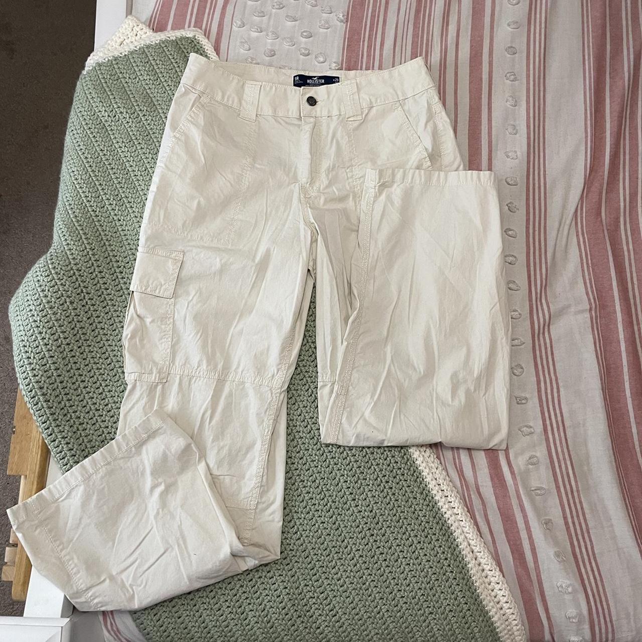 Hollister Cream Cargo Pants super light weight... Depop