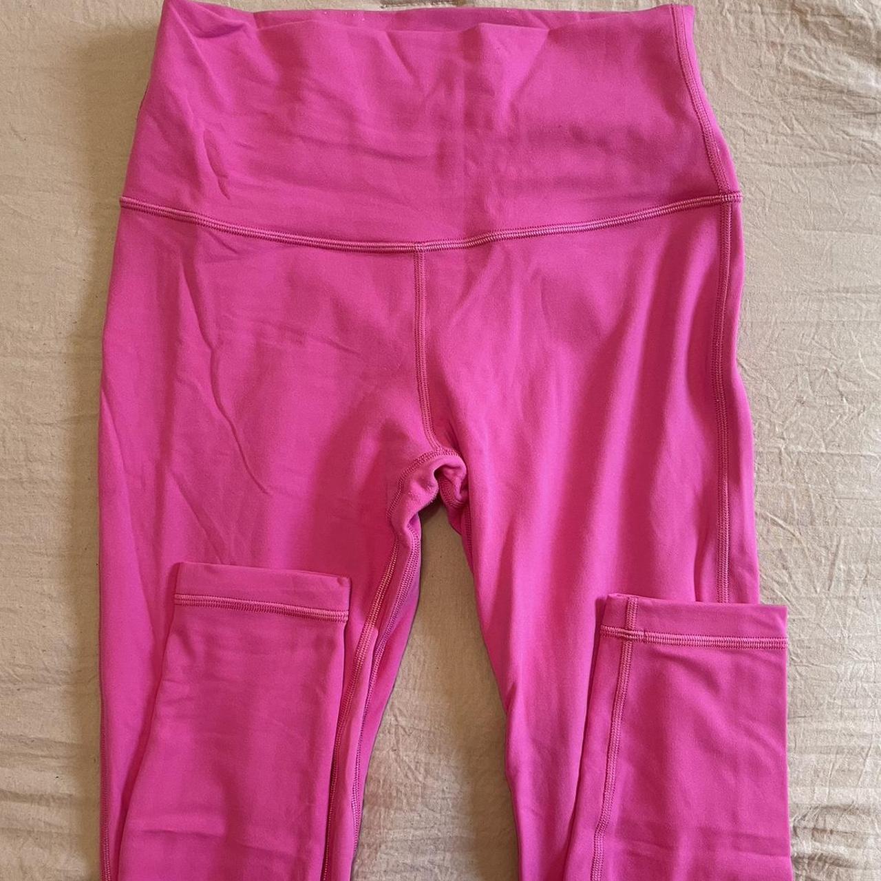 Lululemon Sonic pink align leggings -Size 6 length... - Depop