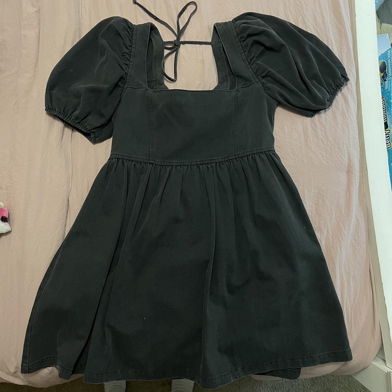 Black Babydoll Dress WITH Pockets -denim like... - Depop