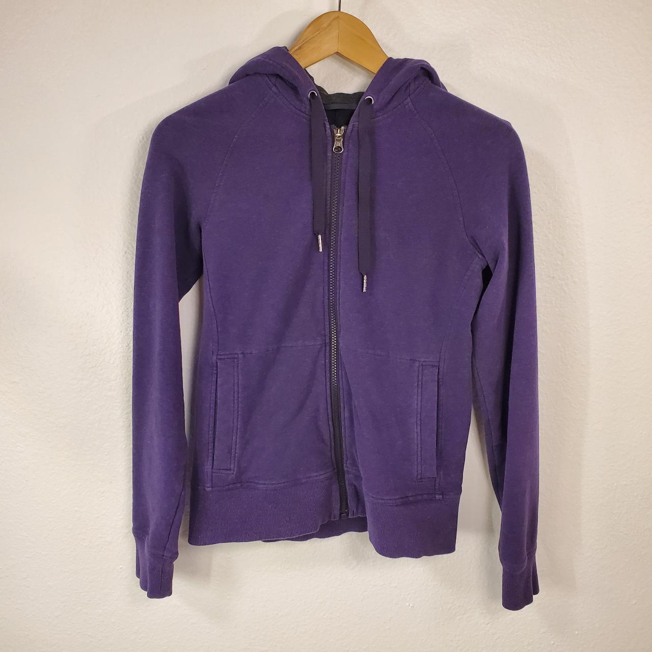 Lululemon Purple Full Zip Long Sleeve Hoodie... - Depop