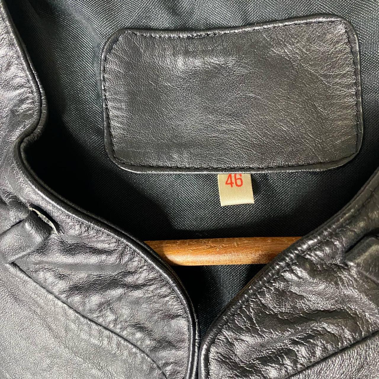 Vintage 90s Black Leather Jacket, Women's Size... - Depop