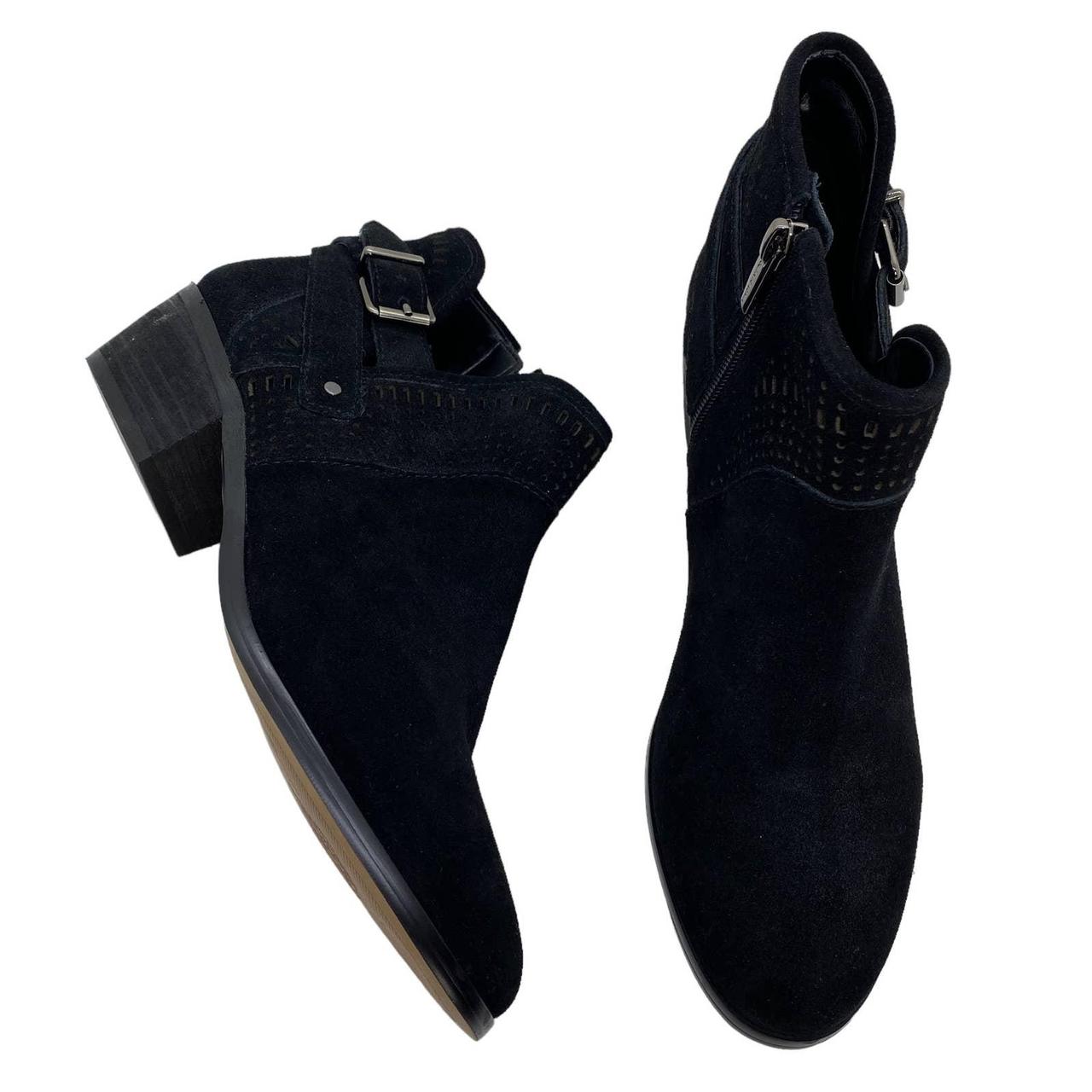 Vince black suede booties sale