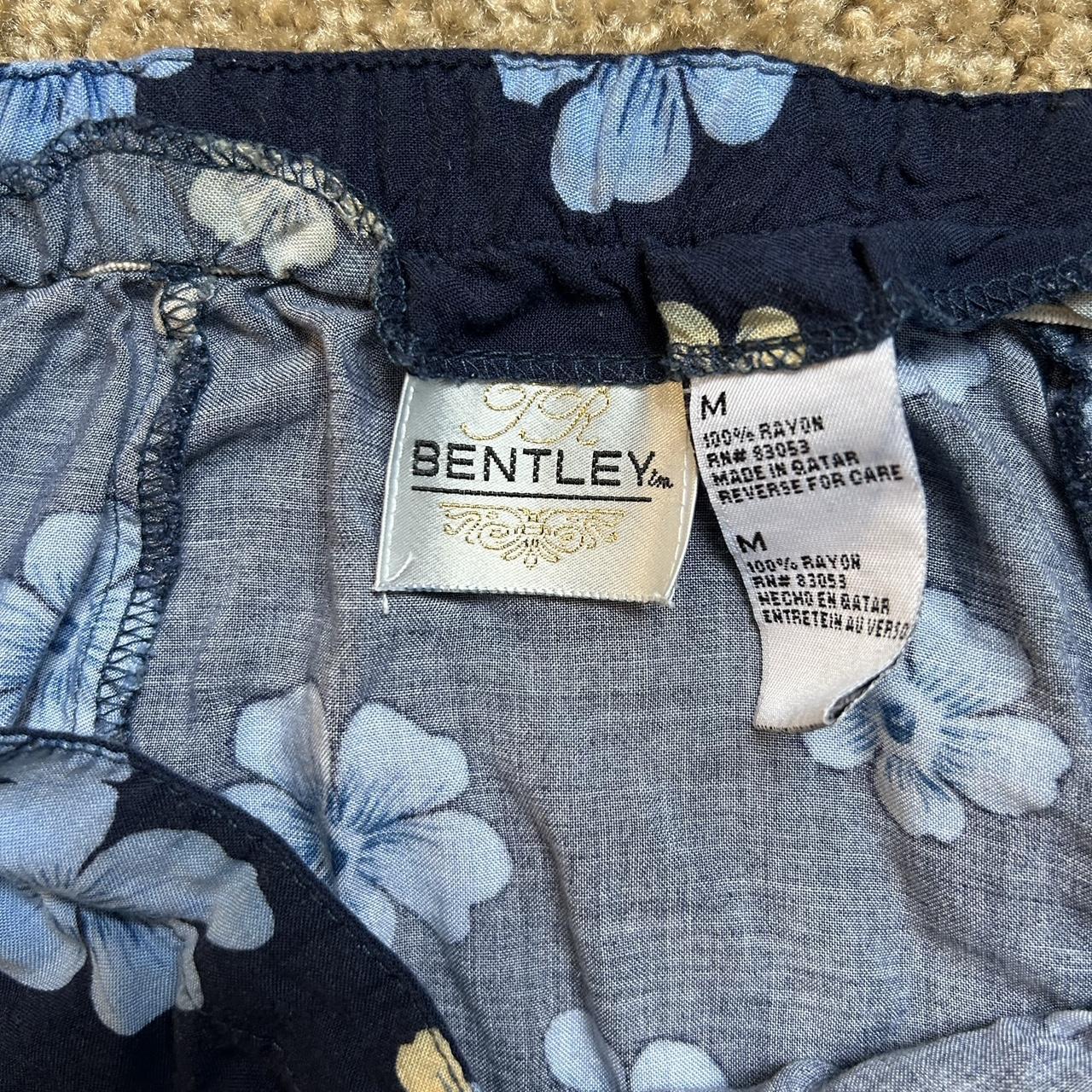 Medium/long floral blue skirt real vintage Bentley... - Depop