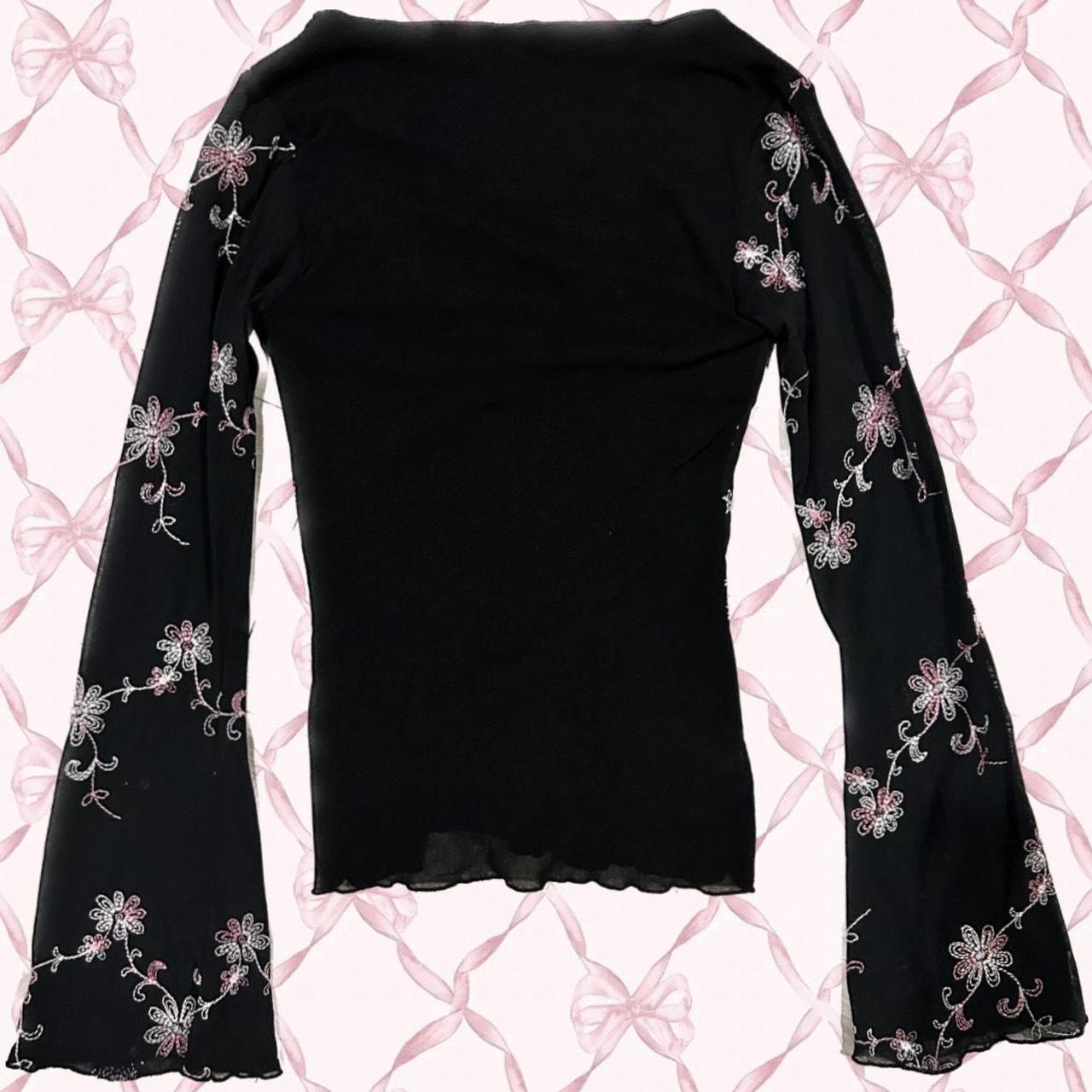 Women's Pink and Black Blouse (3)