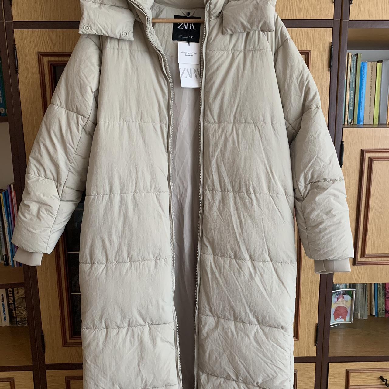 Zara Women's Cream Coat Depop