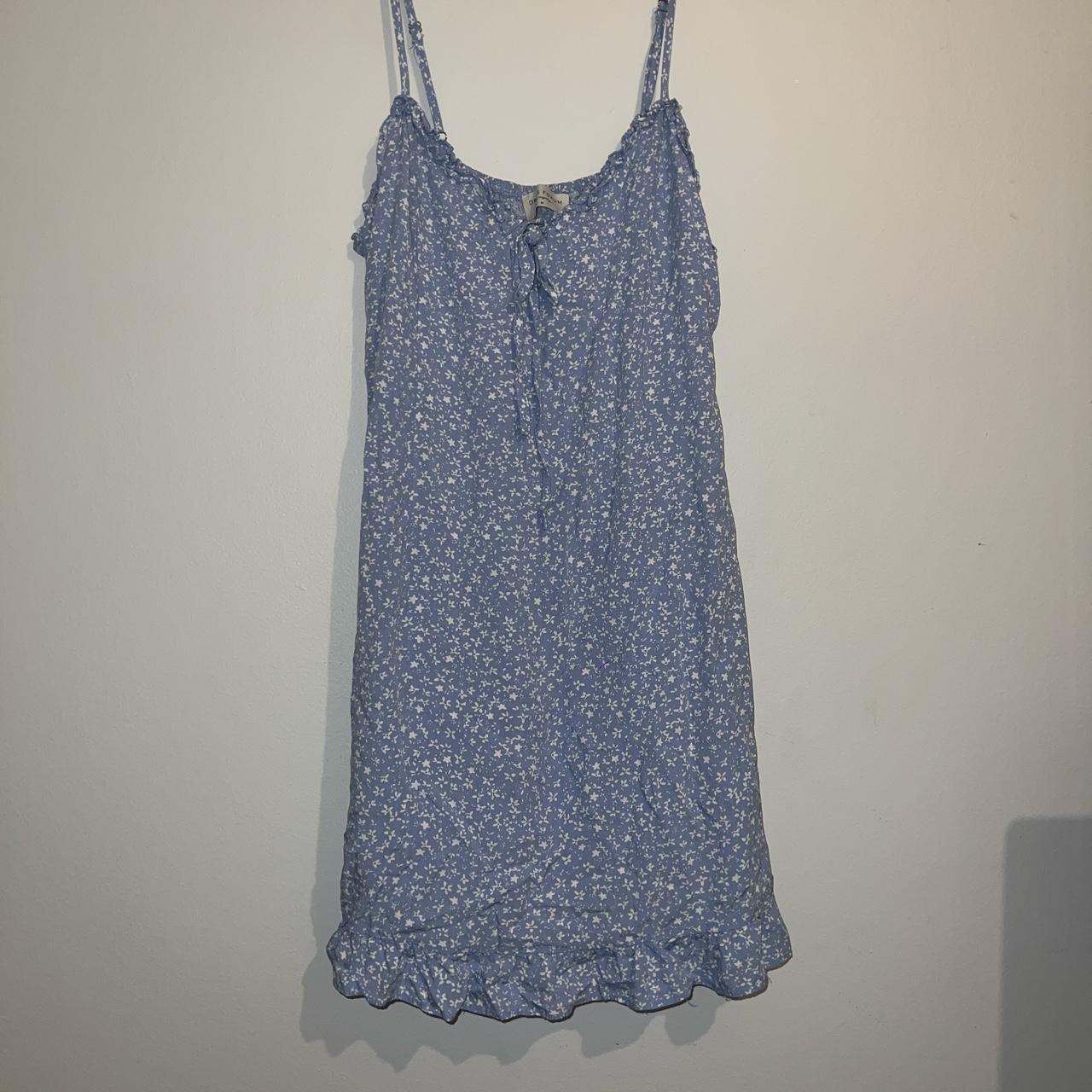 blue mini dress floral • brand: dress forum • size M - Depop