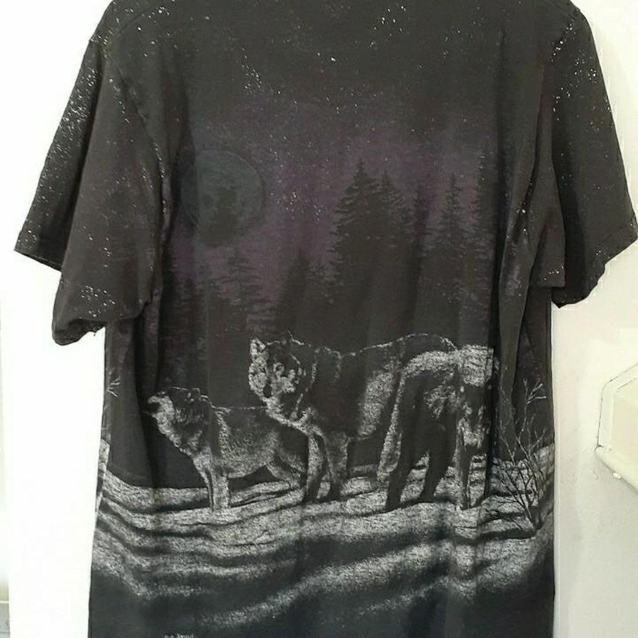 Mens T Shirt Vintage 1991 San Segal Wolf All over... - Depop