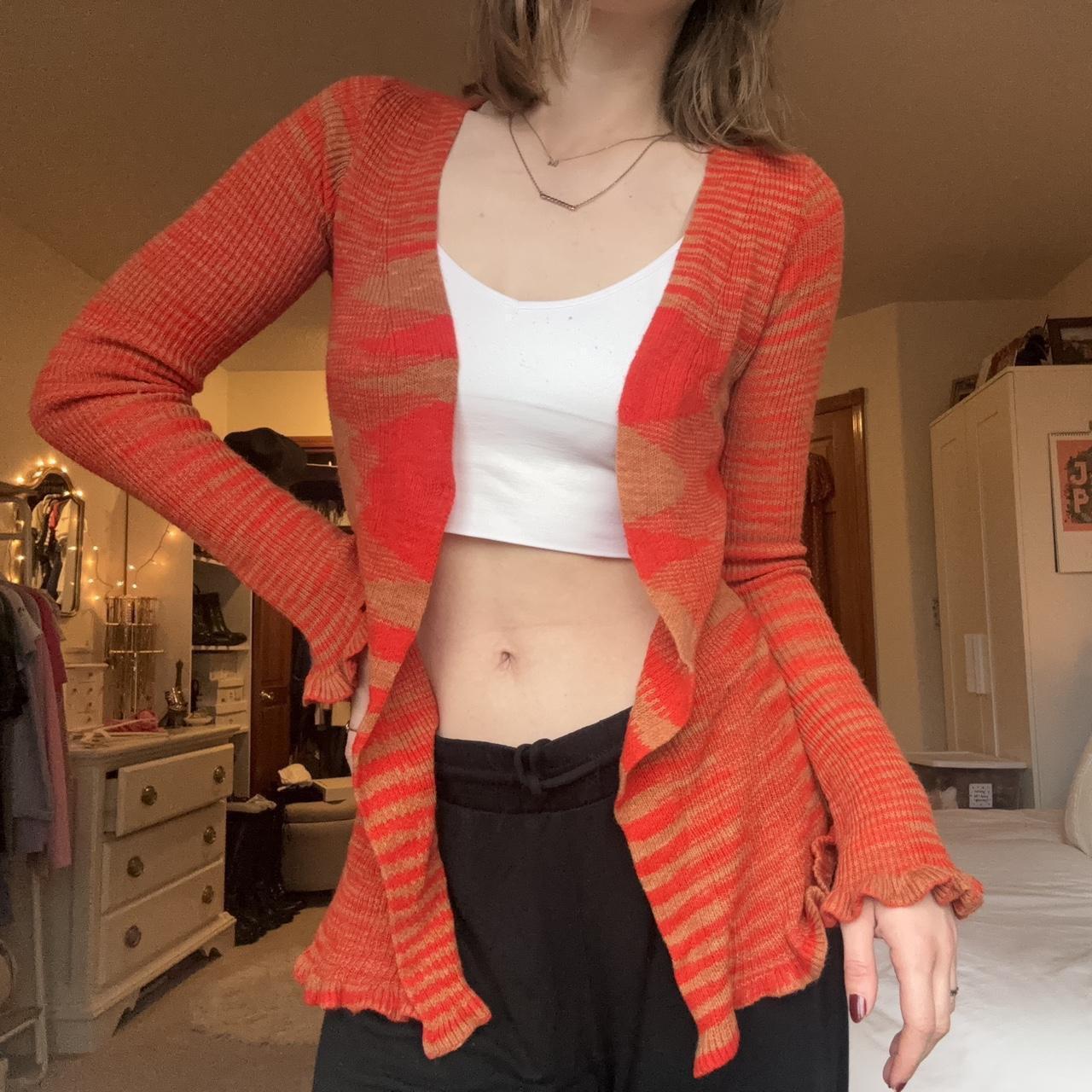 Tiger Mist Women's Cardigan - Orange/Red - S – ti… - image 2