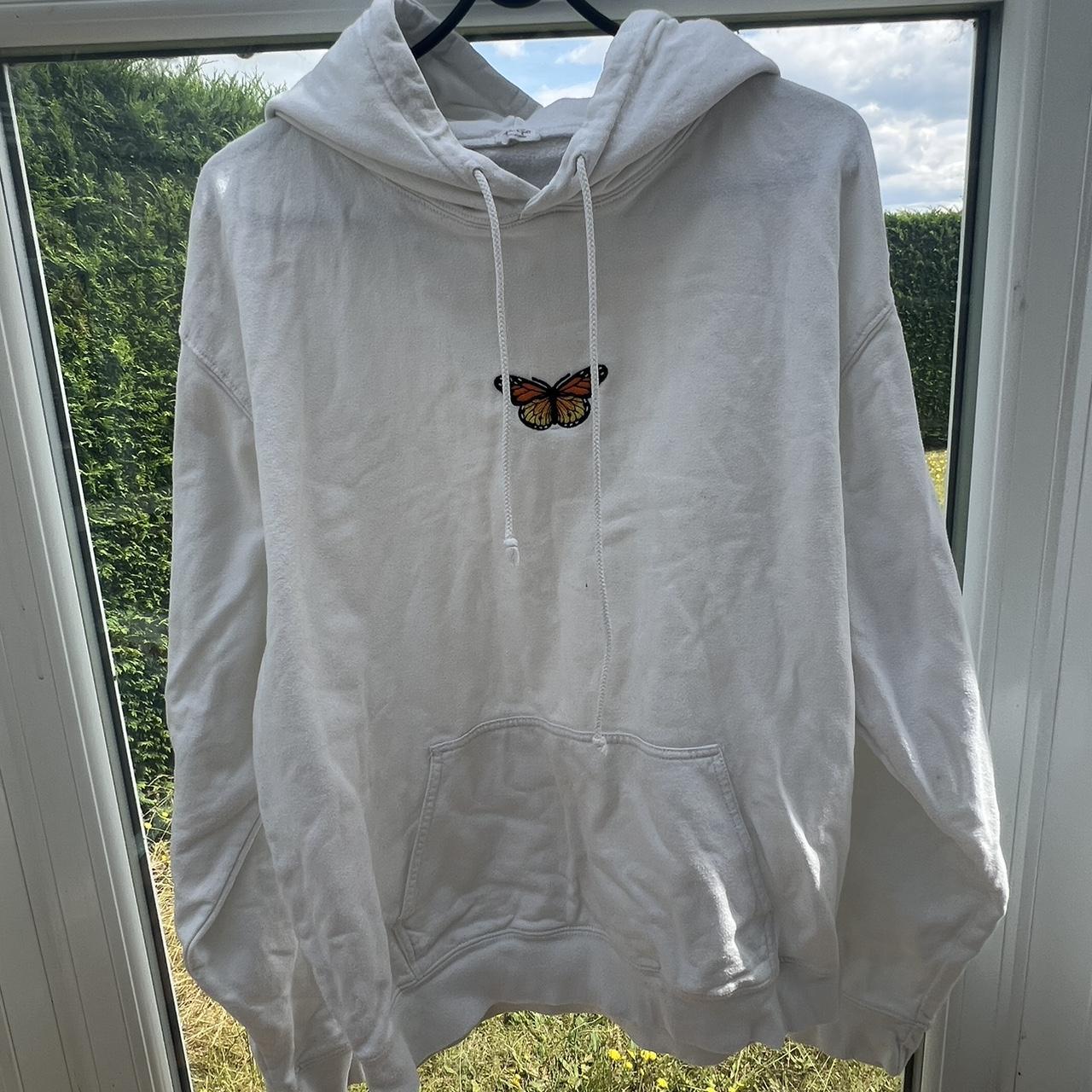 Brandy melville blue butterfly hoodie hotsell