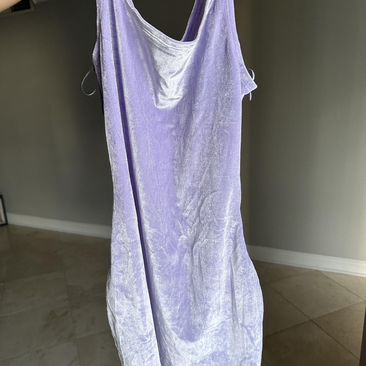 Light purple velvet outlet dress