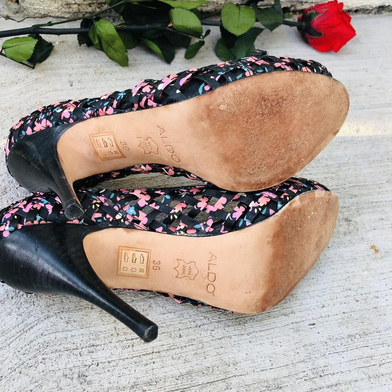 Aldo floral best sale heel shoes