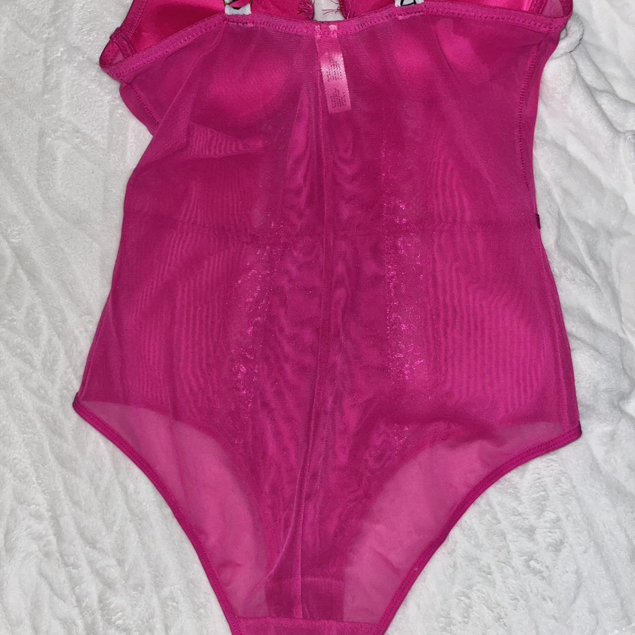 Lounge intimates lace pink bodysuit. Size XS would - Depop