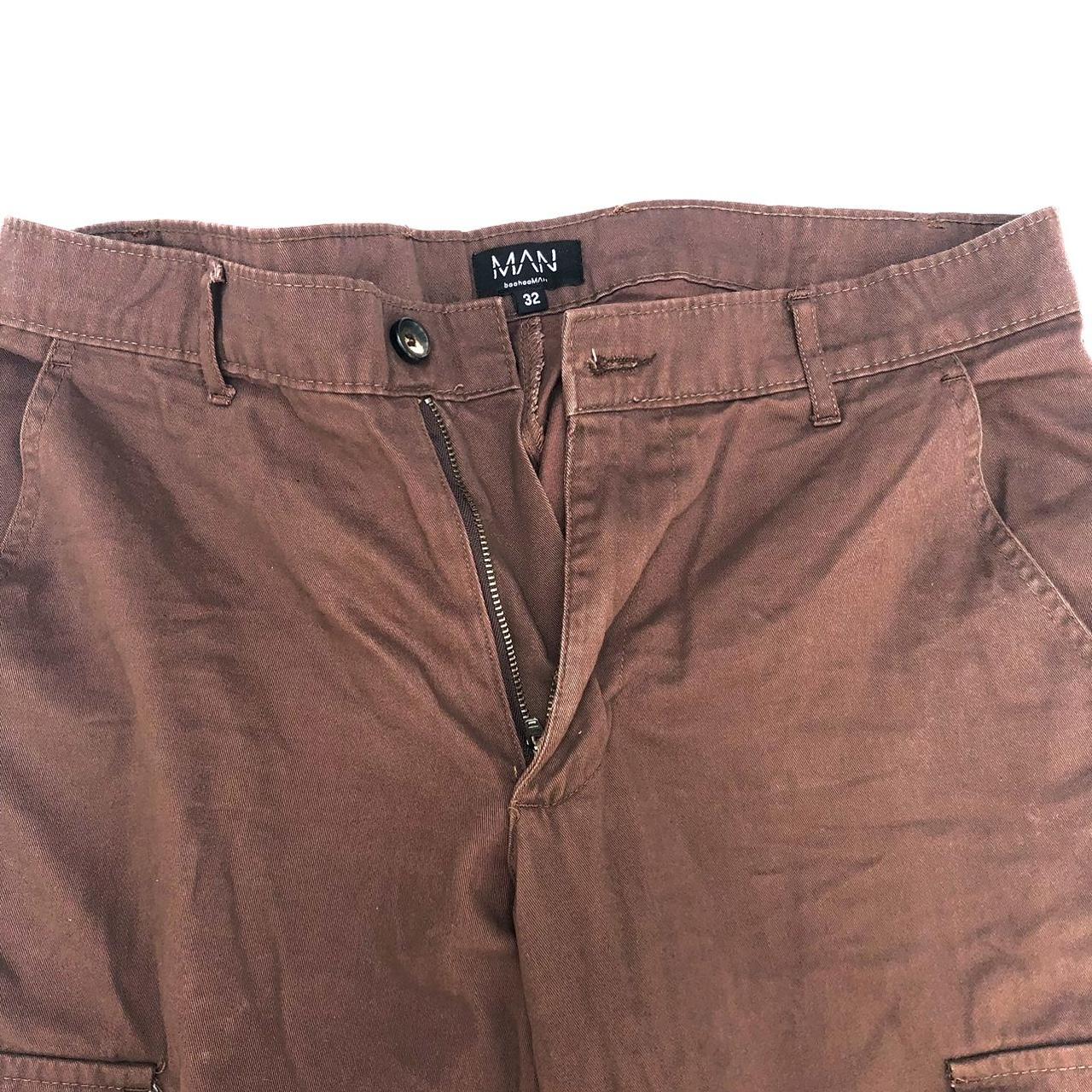 Brown cargo trousers Boohoo man size medium (see... Depop