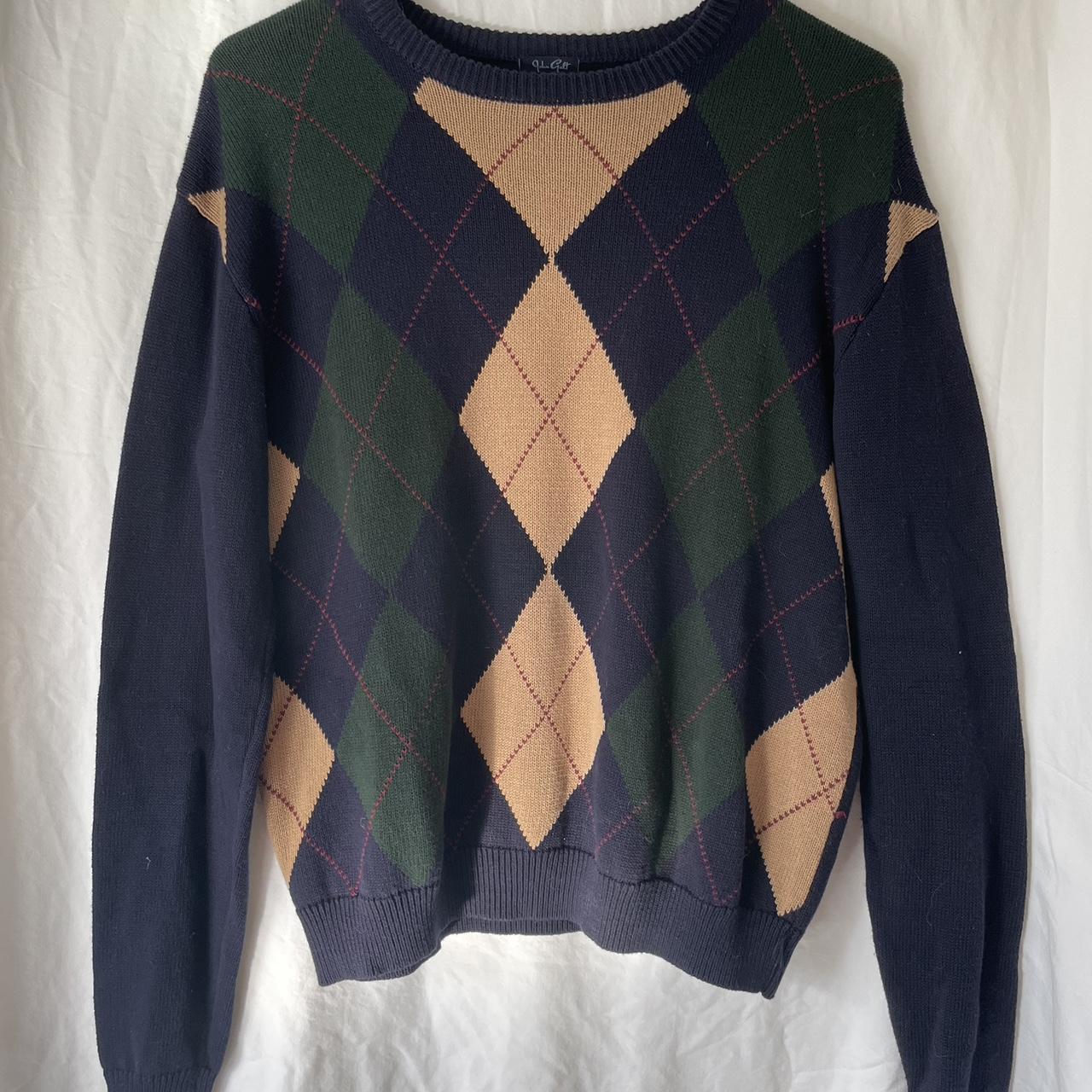 argyle sweater brandy