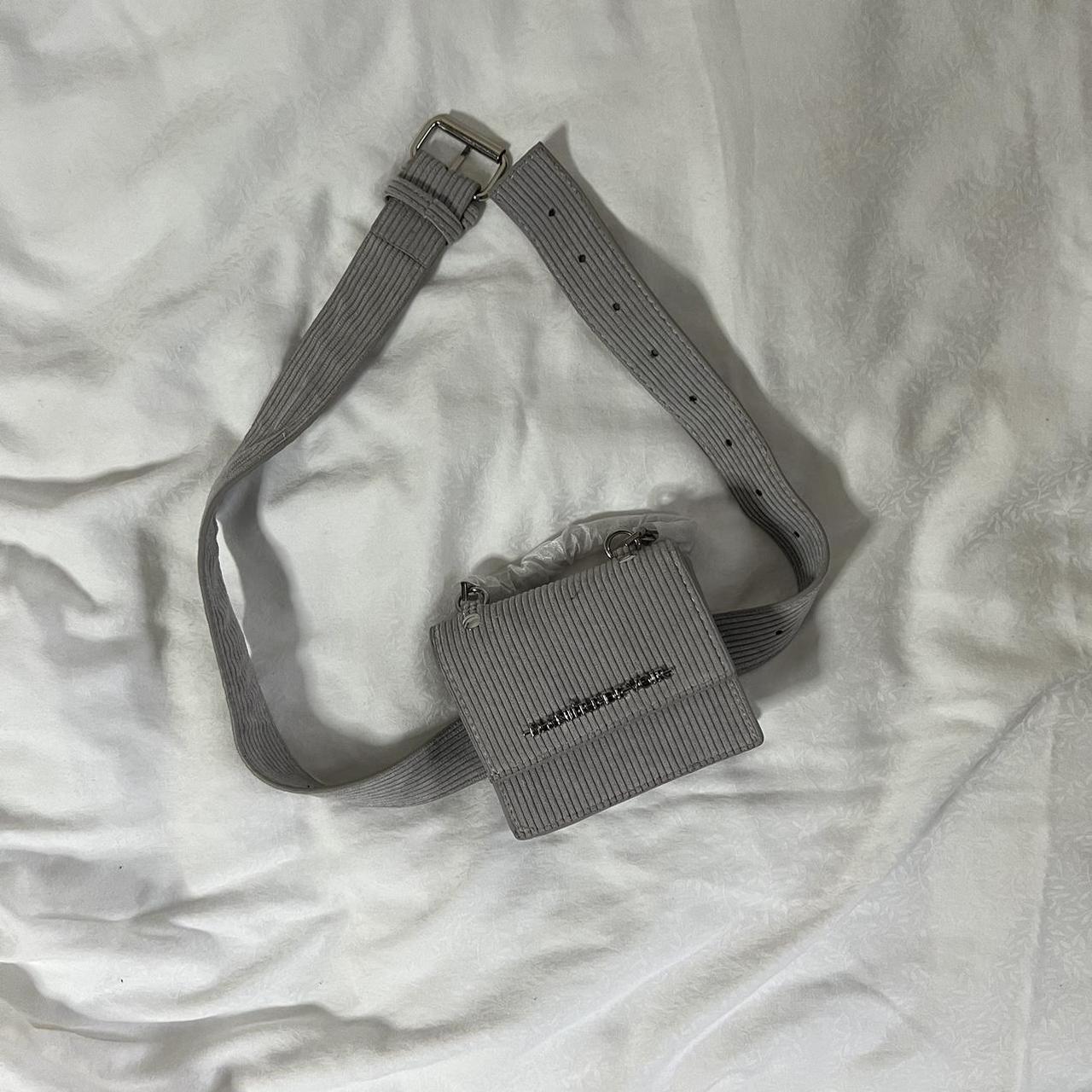 Gray curdoroy belt chain bag from manière de voir... Depop