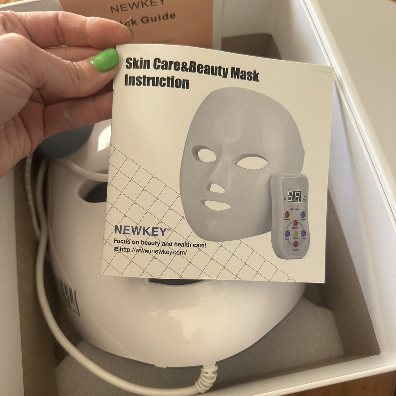 NEWKEY Led Face Mask Light Therapy, 7 Led Light... - Depop