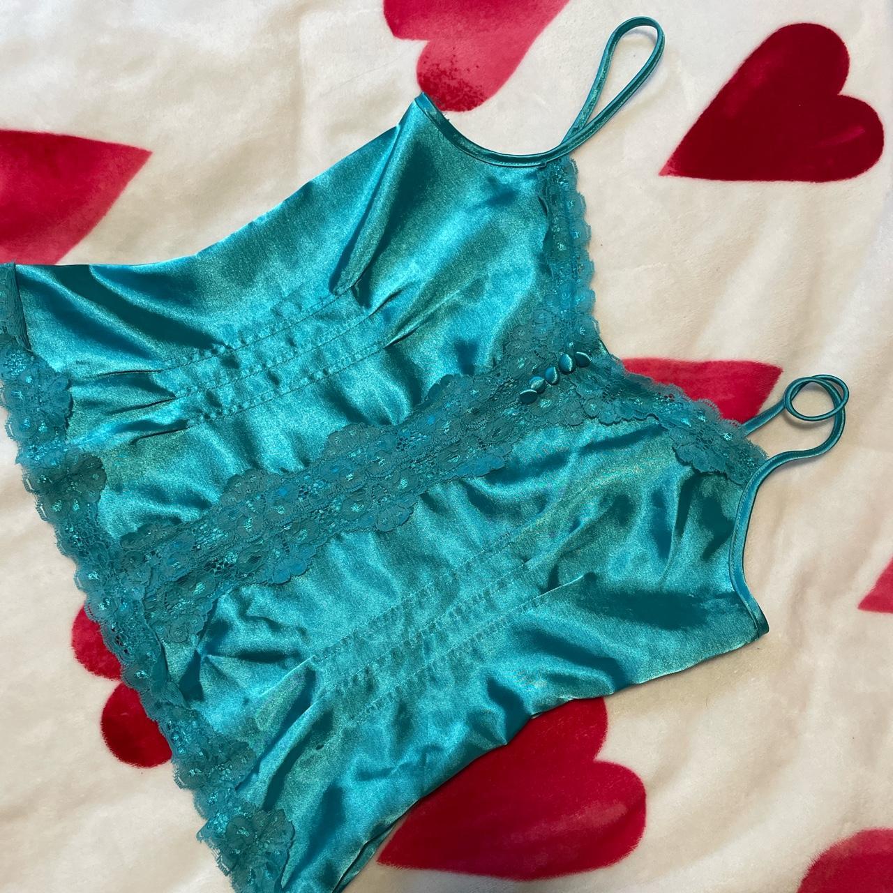 BEAUTIFUL Y2K SILK CAMI 🧜‍♀️ - marked small but will... - Depop