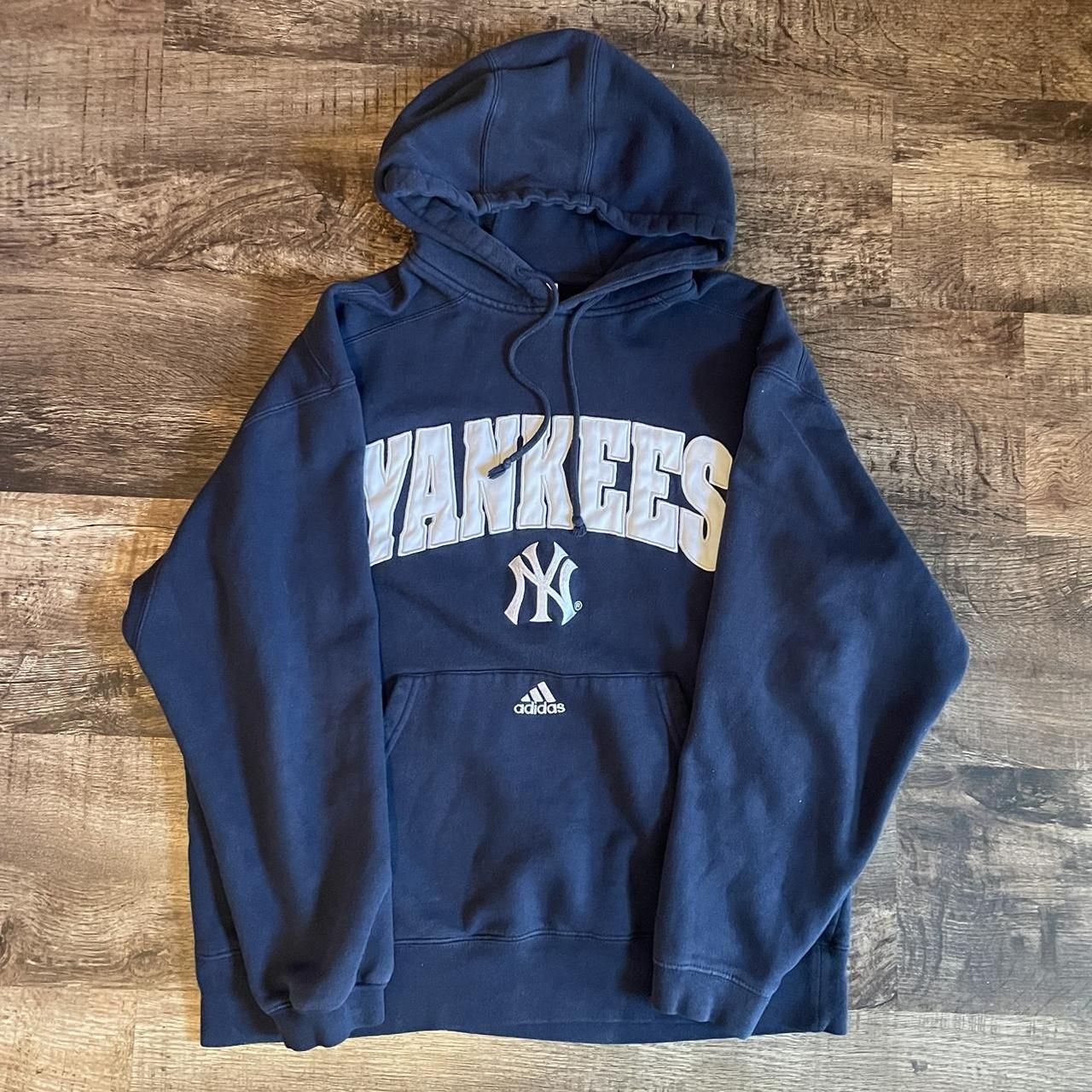 Adidas Women's Navy Hoodie | Depop