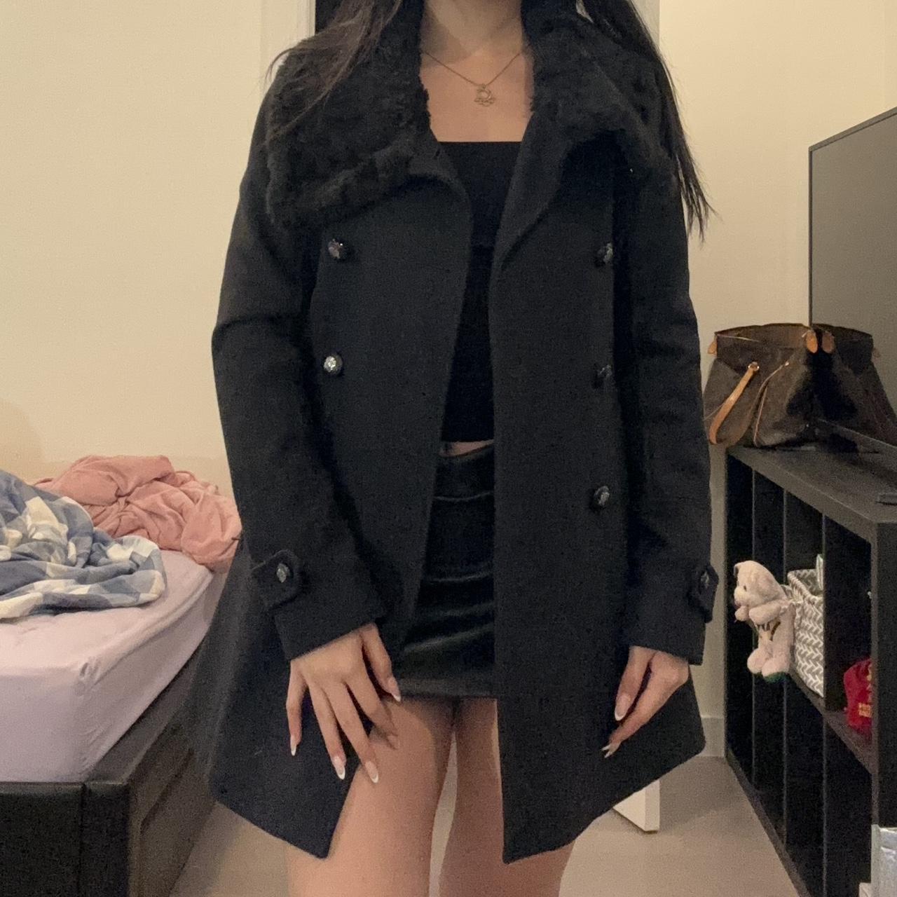 Guess black outlet coat